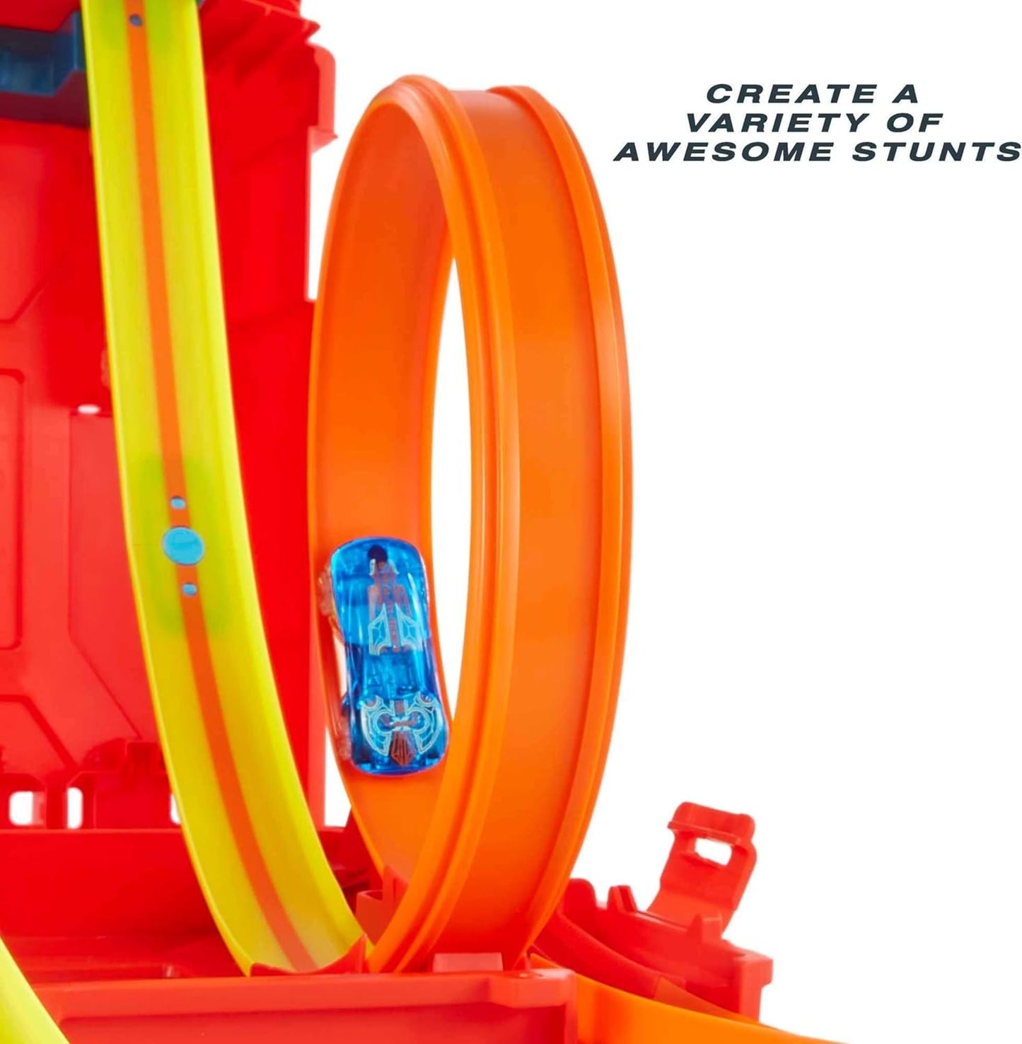 HotHot Wheels Track Builder Unlimited Fuel Can Stunt Box Playset & Car | Portable Track Set in a Container that Looks like a Gas Can, 14 Component Parts & 1:64 Scale Toy Vehicle