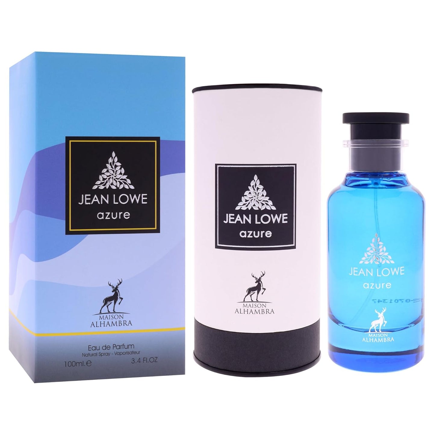 Hot Maison Alhambra Jean Lowe - Azure for Unisex - 3.4 oz EDP Spray | Citrus, Fresh, Spicy, Amber – Long-Lasting Fragrance for Unisex, 3.4 Ounce / 100 ml