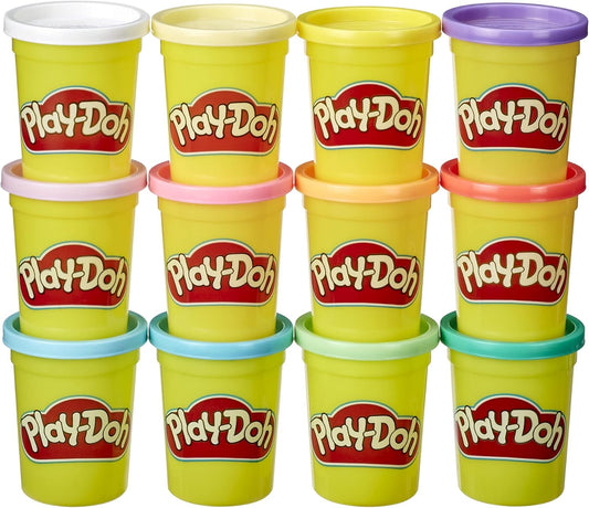 HotPlay-Doh Pastel Colors Bulk 12-Pack of 4-Ounce Cans, Party Favors, Kids Arts & Crafts, Back to School Gifts & Prizes, Preschool Toys, Ages 2+ (Amazon Exclusive)