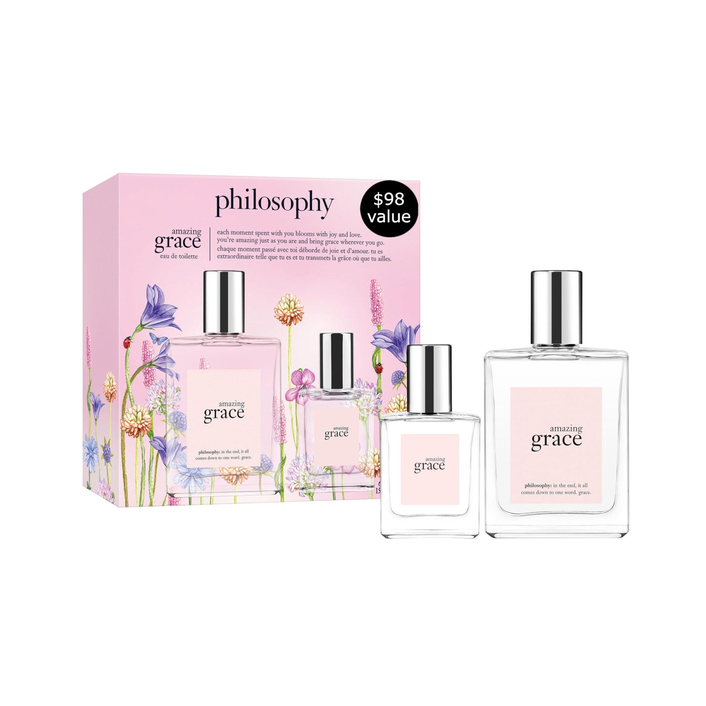 Hot philosophy amazing grace eau de toilette - clean & floral women's perfume - with notes of bergamot, muguet & musk - long lasting fragrance