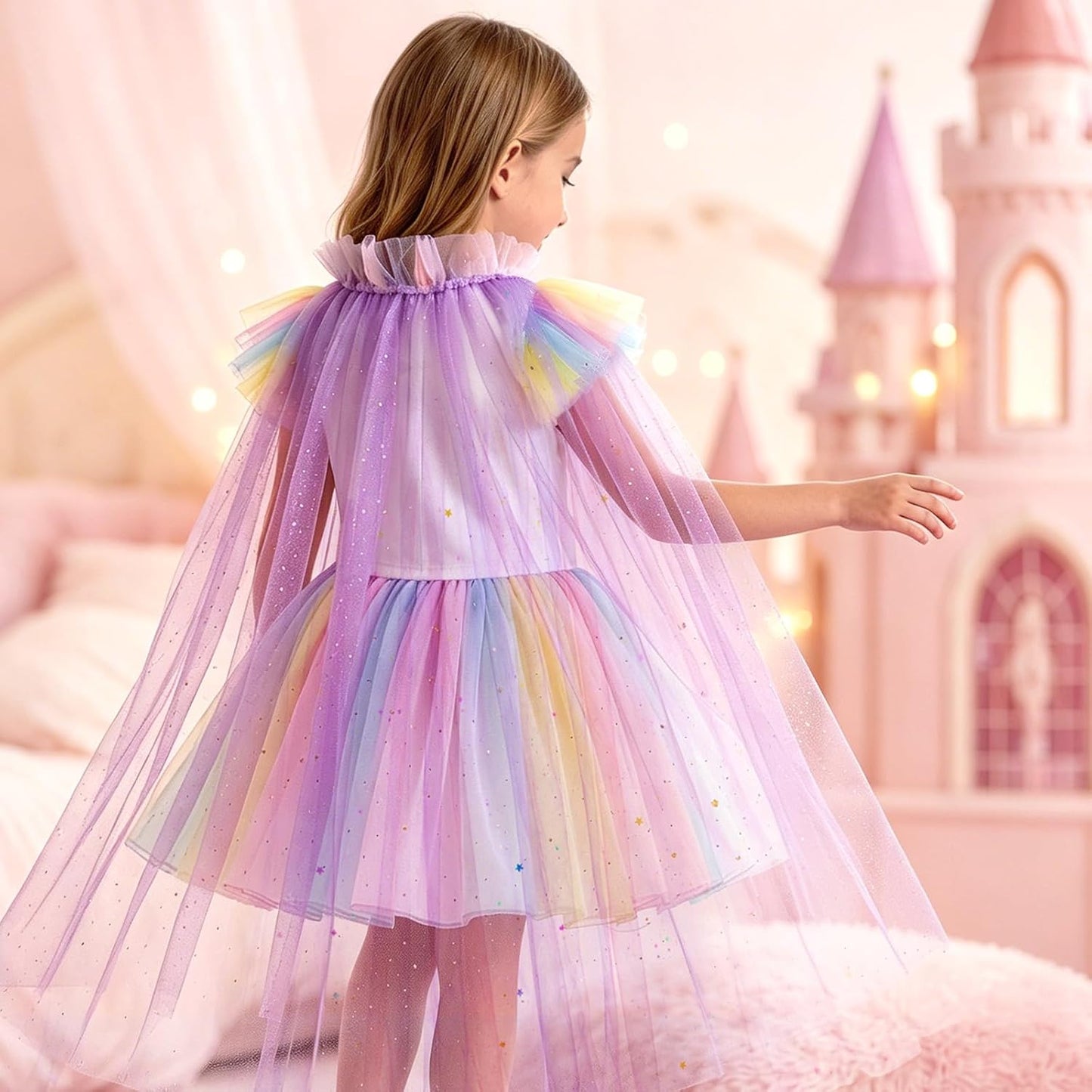 Hot Meland Princess Dress Up Trunk for Girls 3-8, 16PCS Princess Toys Set, Pretend Play Gift for Birthday, Christmas, Halloween