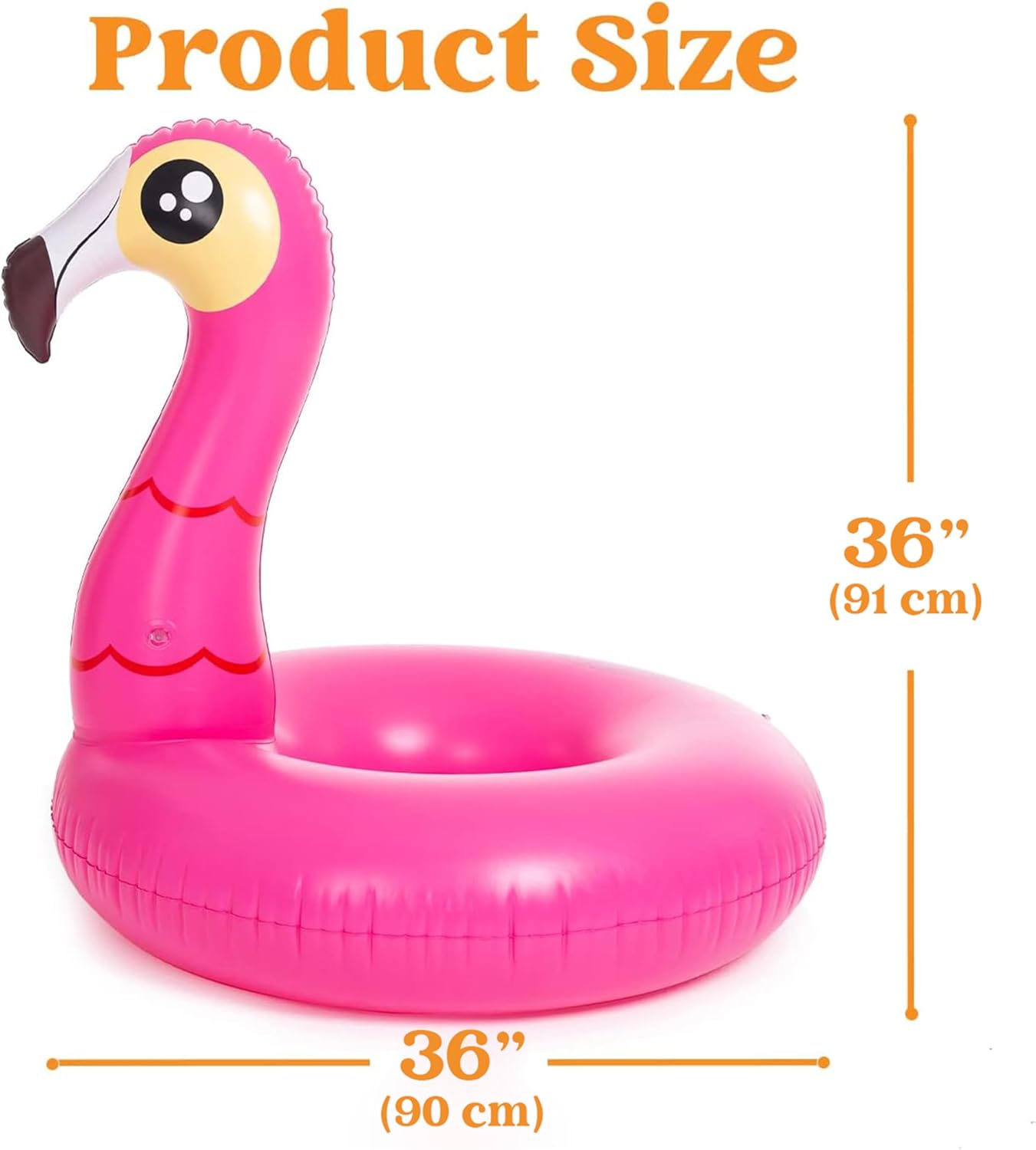 HotJOYIN 2-Pack Flamingo Unicorn Pool Float - Fun Floaties Inflatable Swimming Pool Tubes Toys Party Decorations, Summer Vacation Lake Beach Floaty Swim Rings Raft Lounger for Adults & Kids