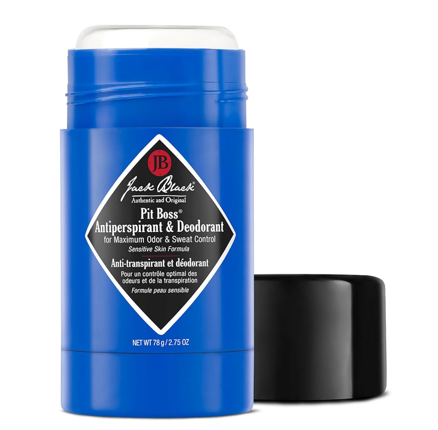 HotJack Black Pit Boss Antiperspirant & Deodorant Men - 2.75 oz - Mens Deodorant for Sensitive Skin