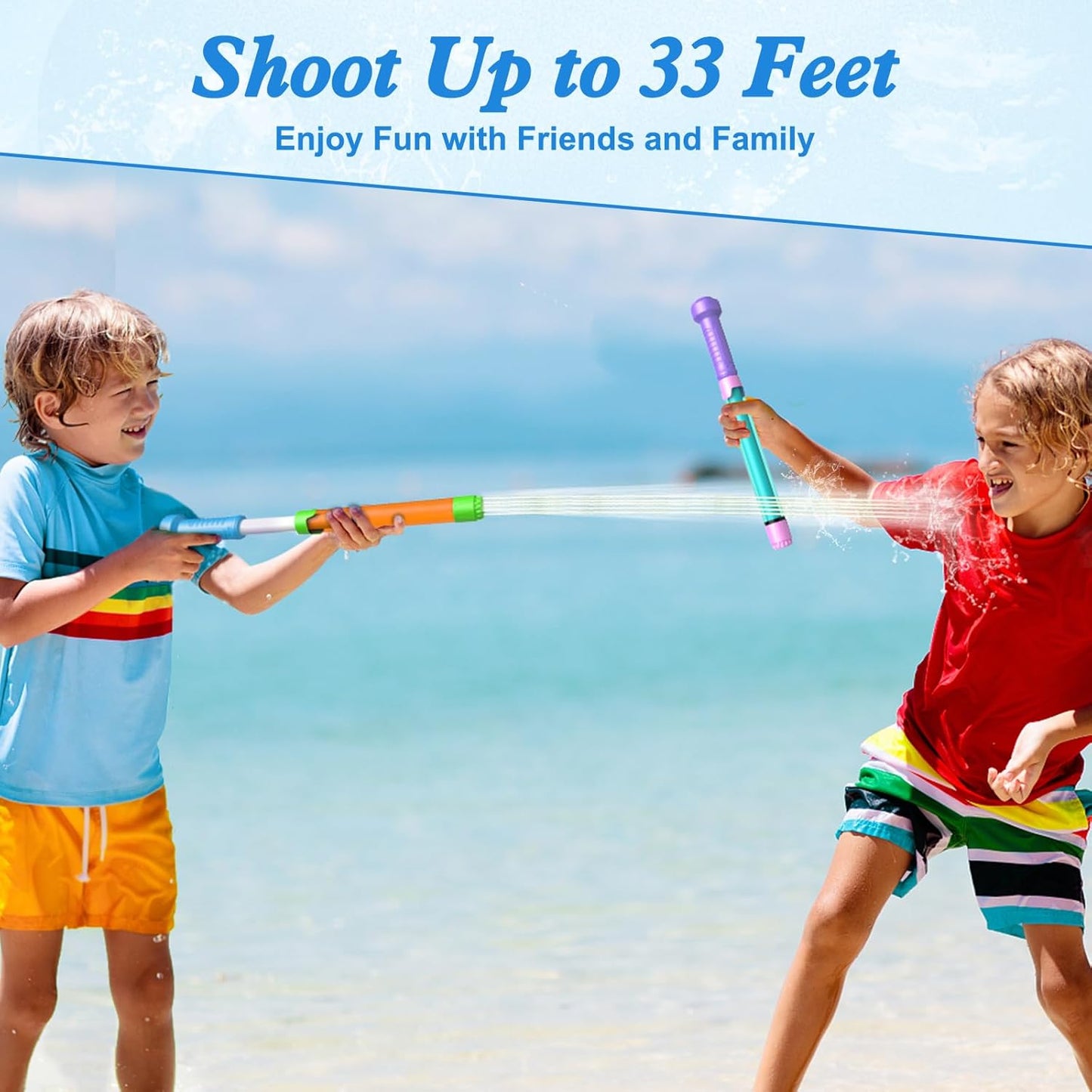 Hot 12 Pack Water Gun Soaker Blaster - Bulk Squirt Guns Kids Adults Pool Toys | Outdoor Swimming Pool Summer Beach Activity Fighting Party Game