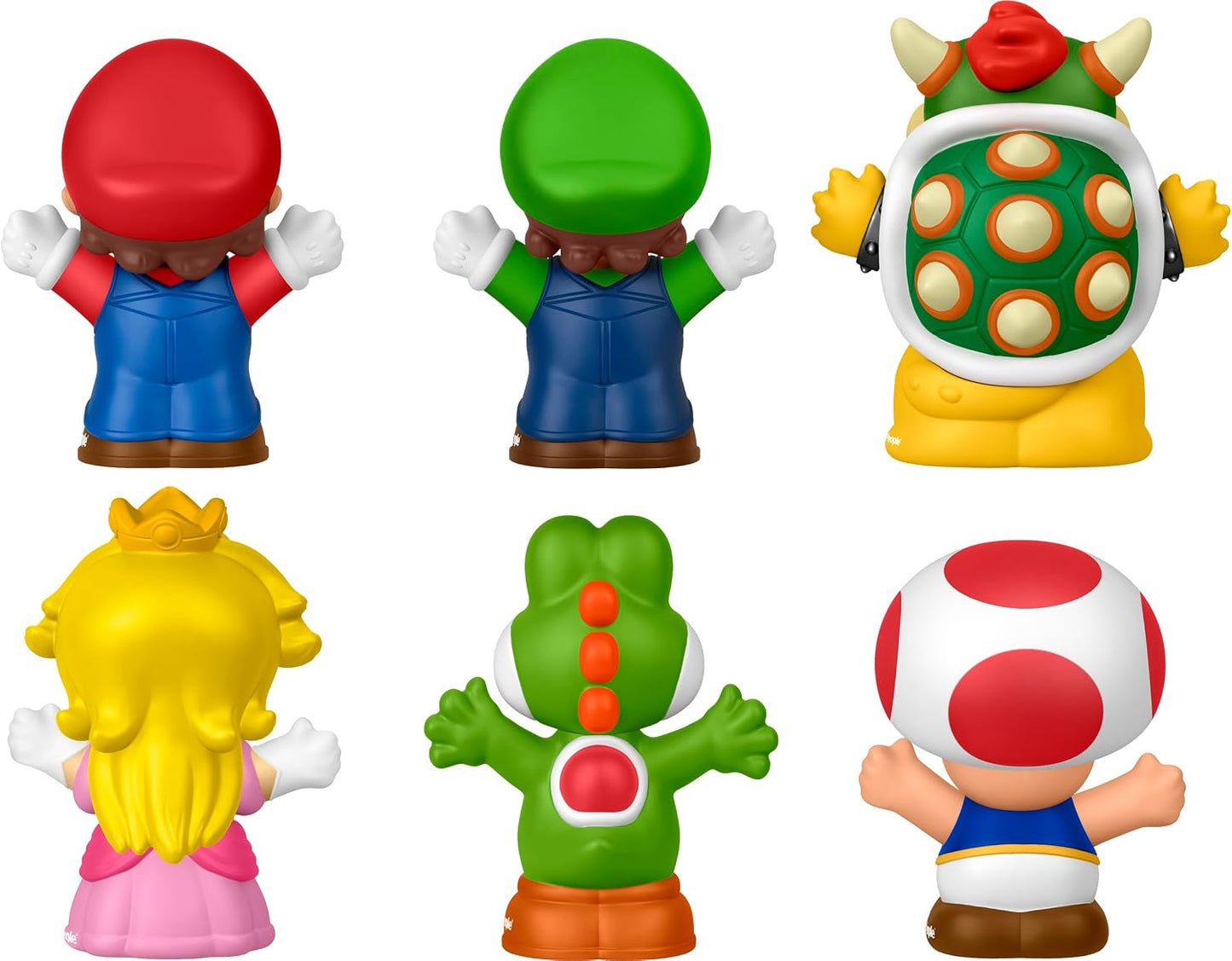 Hot Fisher-Price Little People My Mario 6-Piece Character Figure Set | Pretend Play with Mario, Luigi, Princess Peach, Toad, Yoshi and Bowser figures, Toddlers & Kids Ages 18+ Months