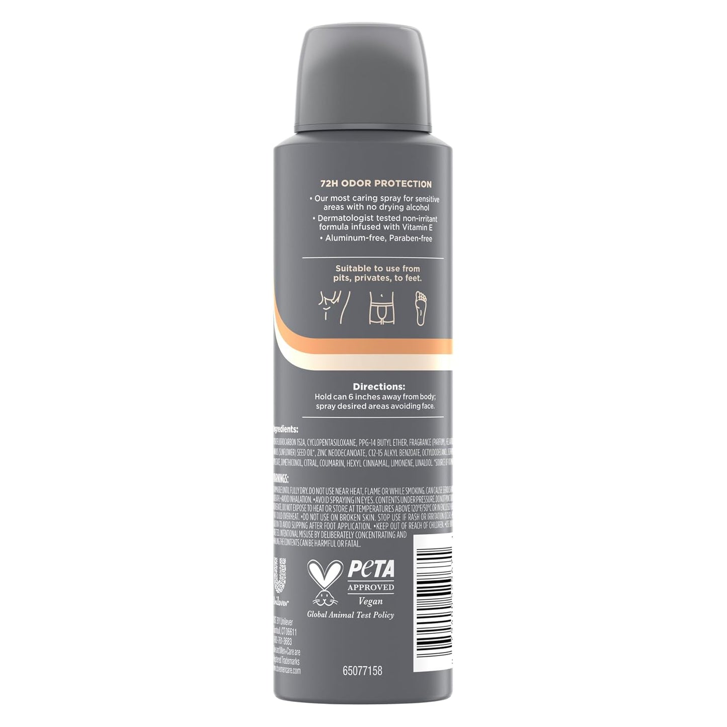 HotDOVE MEN + CARE Whole Body Deo Deodorant Spray Cedar + Shea Butter, 4 oz
