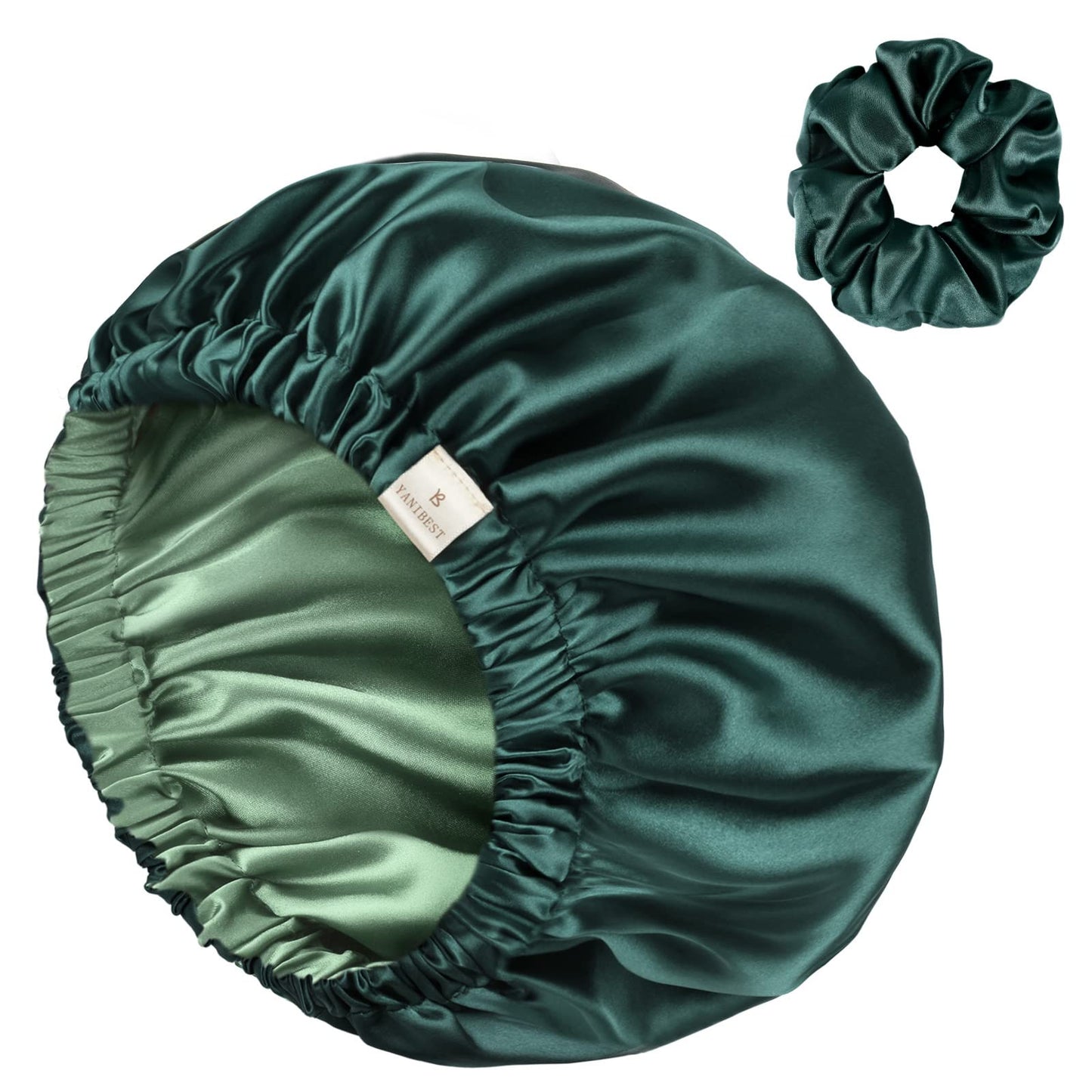 HotYANIBEST Adjustable Satin Bonnet Double Layer Hair Bonnet for Sleeping Bonnets for Women Hats Curly Natural Hair, Blush Pink | Double Layer, Reversible Bonnet, Natural Curly Coily, Maintain Moisture, Soft Adjustable Elastic Band Sleep Cap