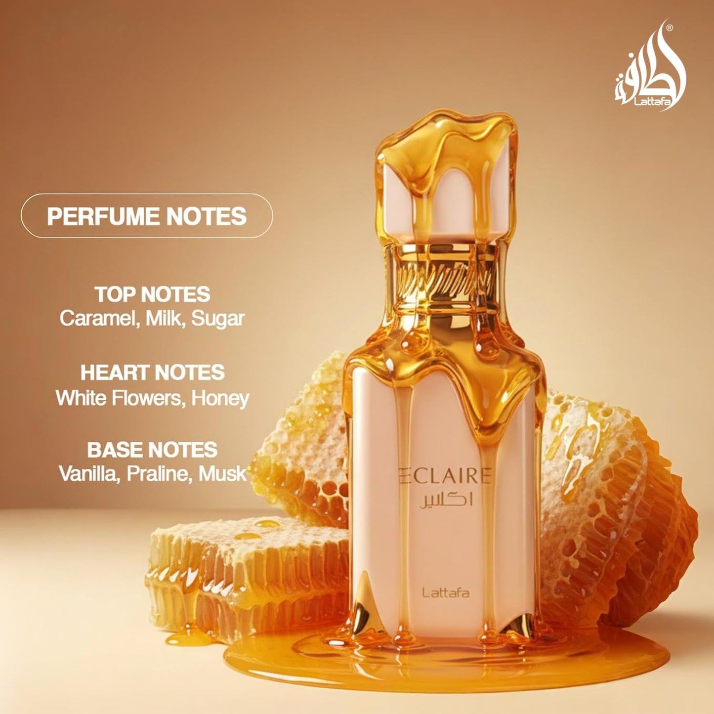 Hot Lattafa Eclaire - Vanilla, Caramel, Sweet, Floral - Eau de Parfum Long-Lasting Fragrance for Women, 3.40 Ounce / 100 ml | Long-Lasting Fragrance, 3.40 Ounce, 100 ml