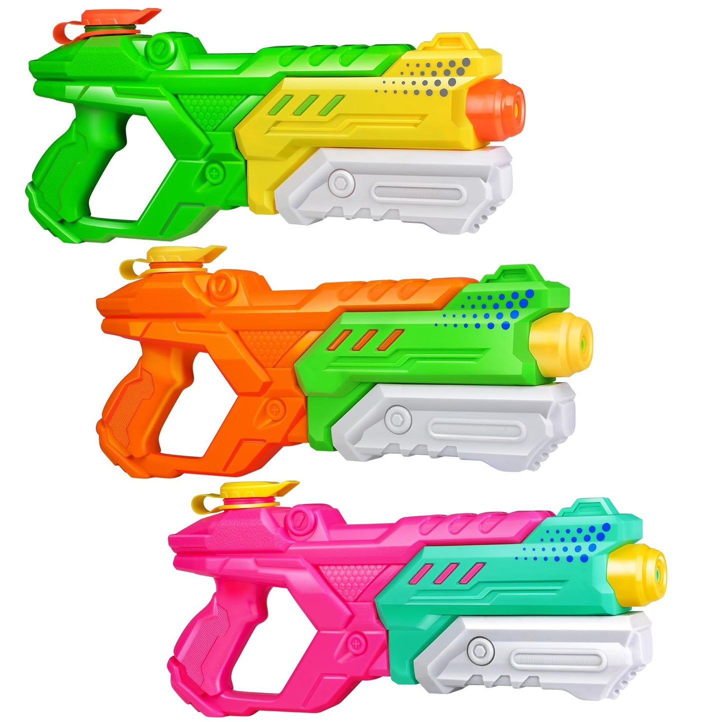 HotQuanquer 3 Pack Water Guns for Kids Adults - 600CC Squirt Water Toy Gun Super Blaster Soaker Long Range High Capacity Summer Swimming Beach Outdoor Water Fighting Play Pool Toys for Boys Girls (Blue)