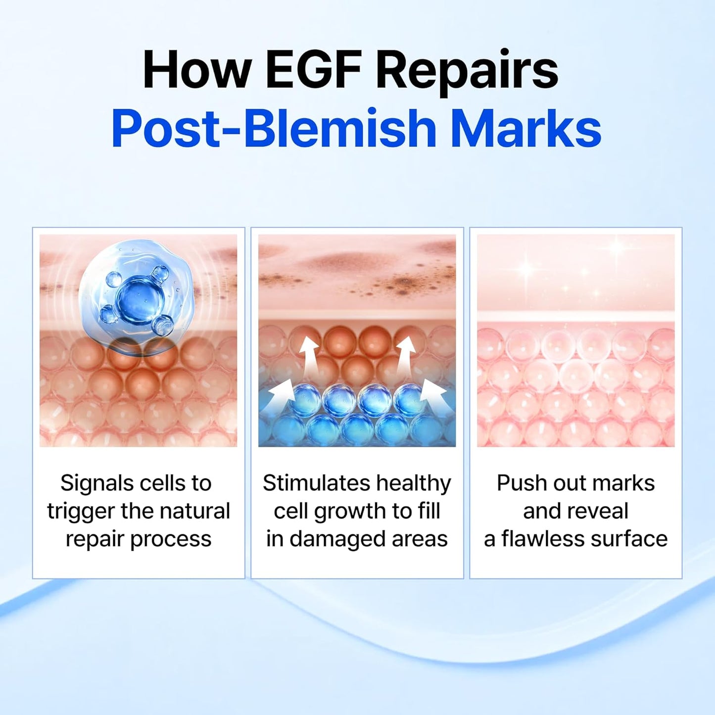 HotDearKlairs Korean EGF Serum - Blue Youth Activating Drop with EGF & FGF (10ppm Each), Barrier Repair & Post-Blemish Marks, Sensitive Skin-Friendly, Daily Calm & Soothe, 1.69 Fl Oz