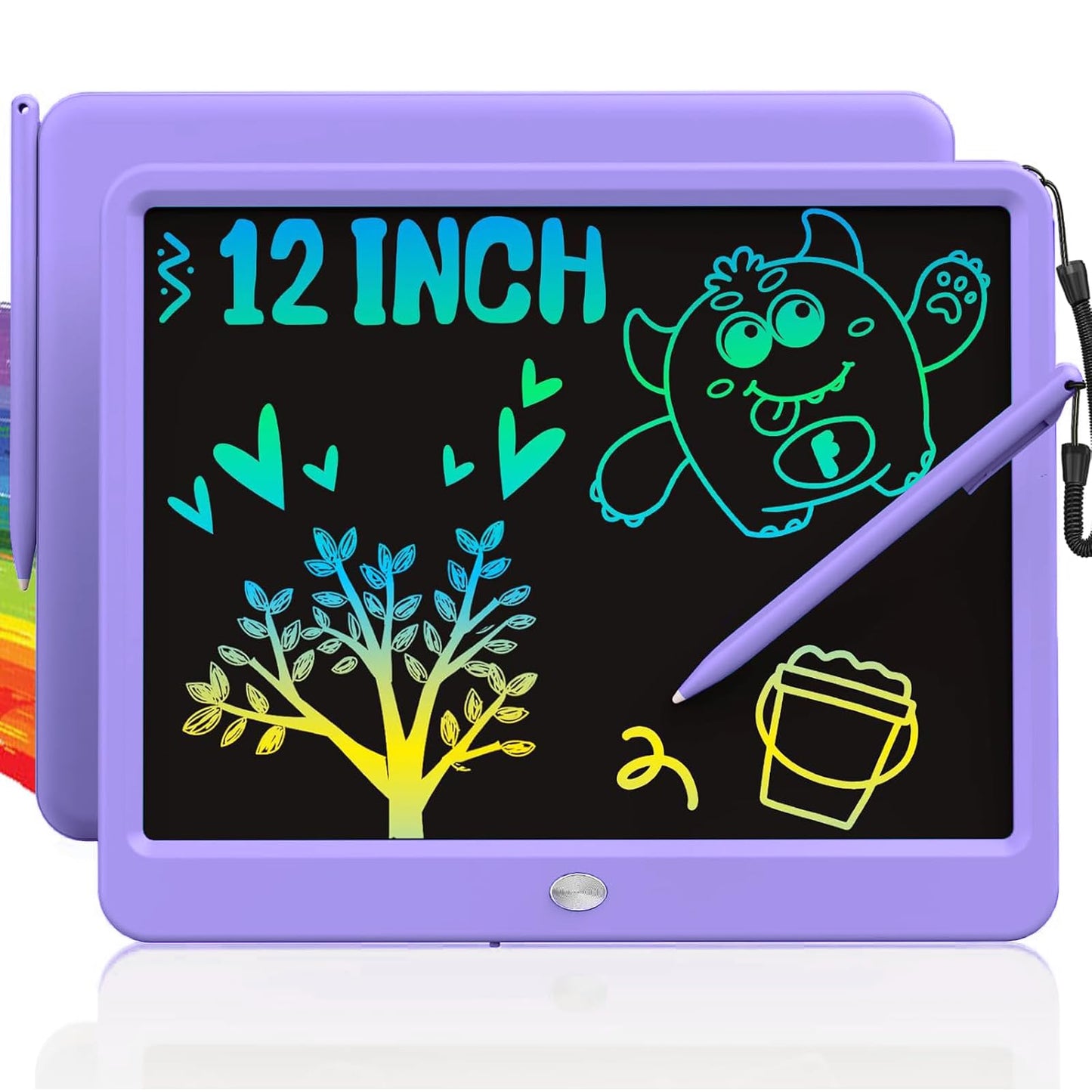 Hot TEKFUN LCD Writing Tablet for Kids, 10-inch Coloring Drawing Pad, Mess Free Doodle Board, Airplane Travel Toys for Boys and Toddlers, Road Trip Essentials, Gifts for 3 4 5 6 7 8 Year Old Girls (Pink)