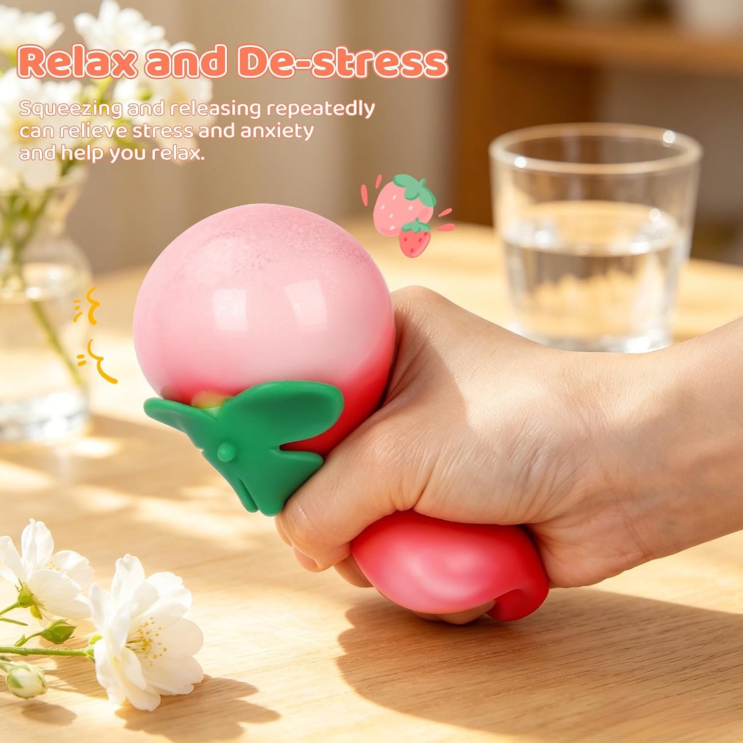Hot 3pcs Fruit Squishy- Cheese Squishy,Strawberry Corn Squishy,Squeeze Toys,Fruit squishies for Stress Relief,Gift for Boys Girls Adults