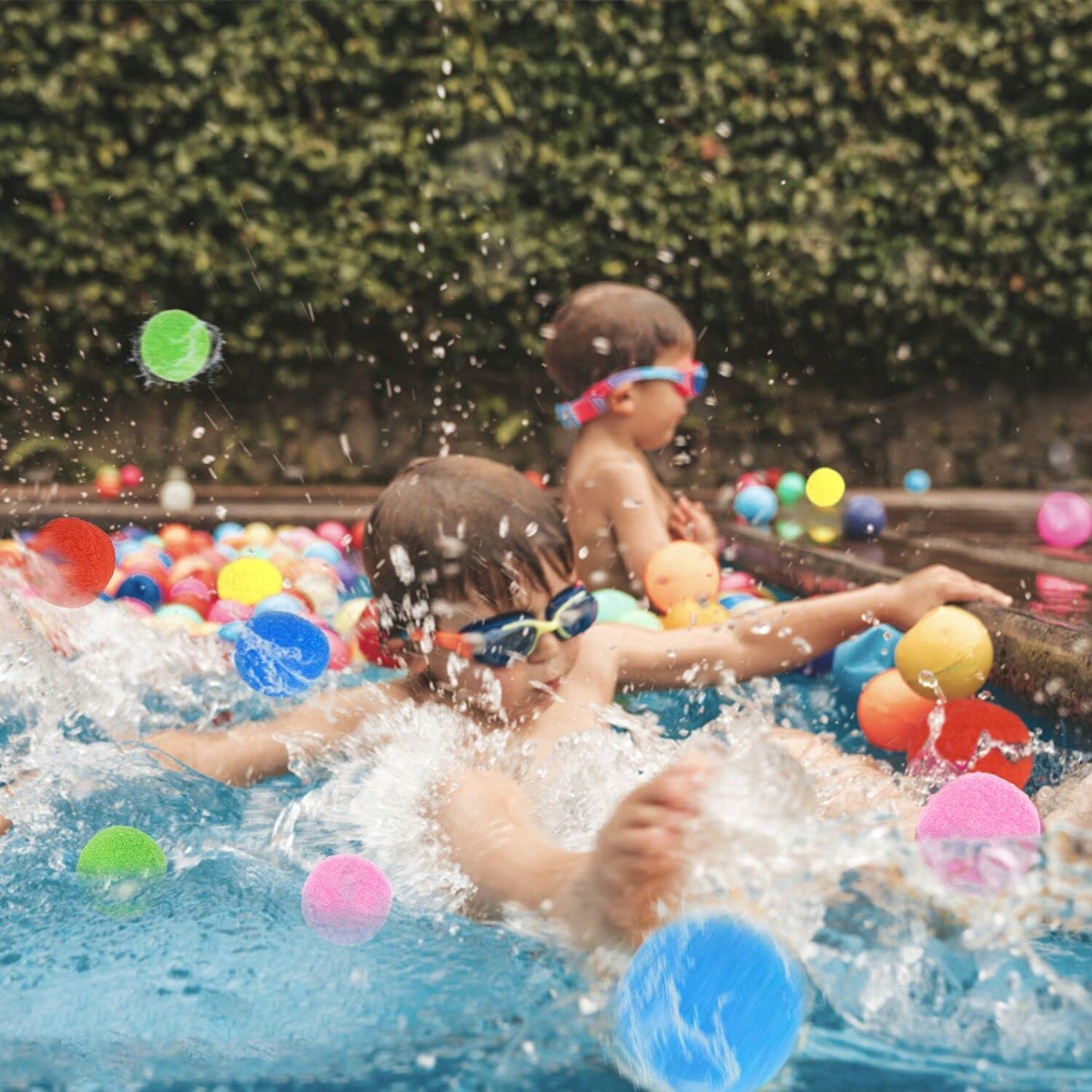 Hot 60pcs Reusable Water Balloons Quick Fill Sponge Balls Beach Pool Toys for Kids Ages 3-5-7 4-8-12 Year old Boys Teens Adults, Easter Summer Outdoor Yard Water Fight Party Games to Play w/Friends Family
