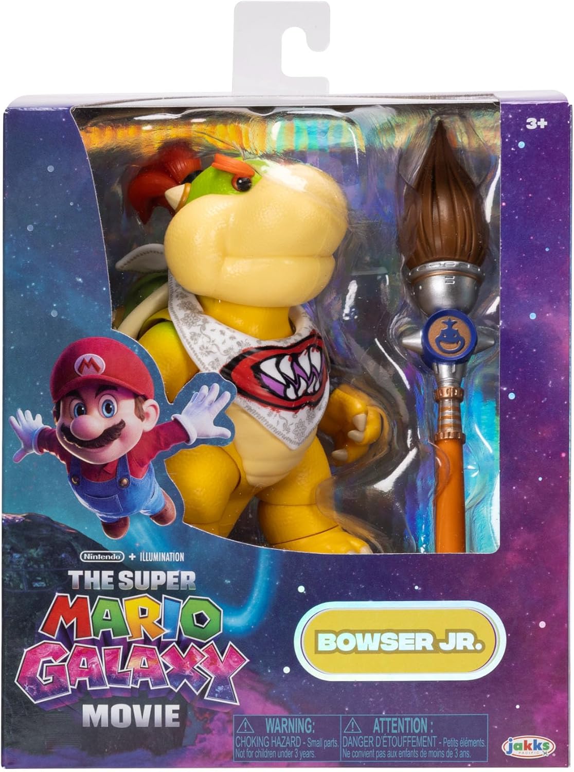 Hot The Super Mario Galaxy Movie 5” Action Figures Series 1 – Bowser Jr. Figure with Paint Brush Accessory - Premium Details and 17 Points of Articulation