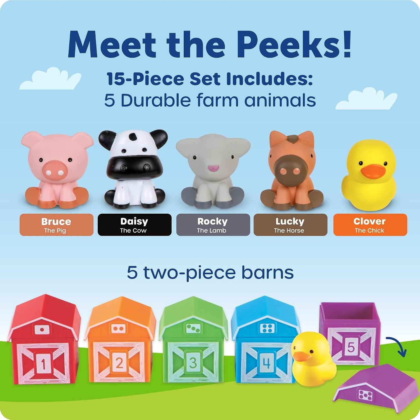 HotLearning Resources Peekaboo Learning Farm