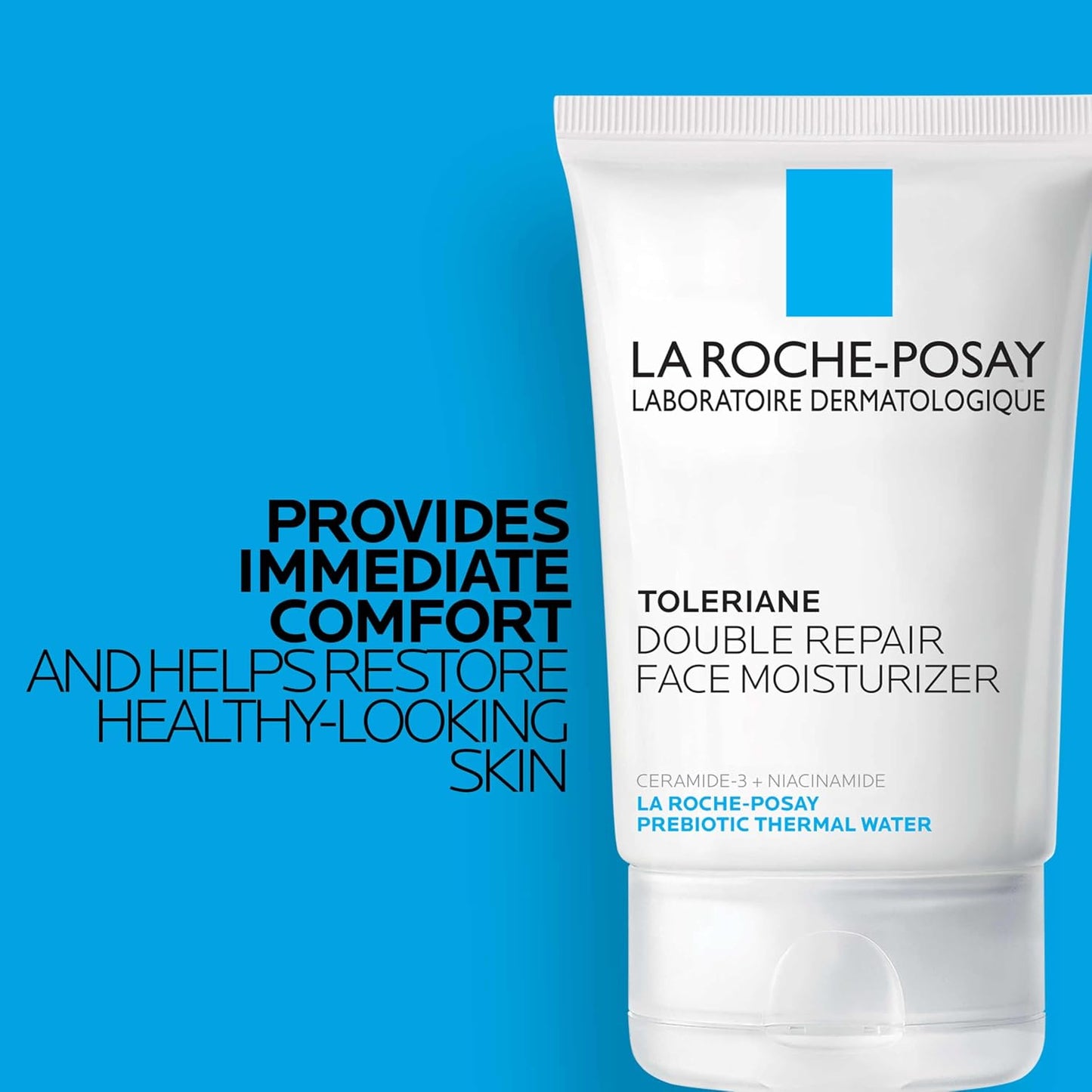 HotToleriane Double Repair Face Moisturizer, Daily Moisturizer Face Cream with Ceramide and Niacinamide for All Skin Types