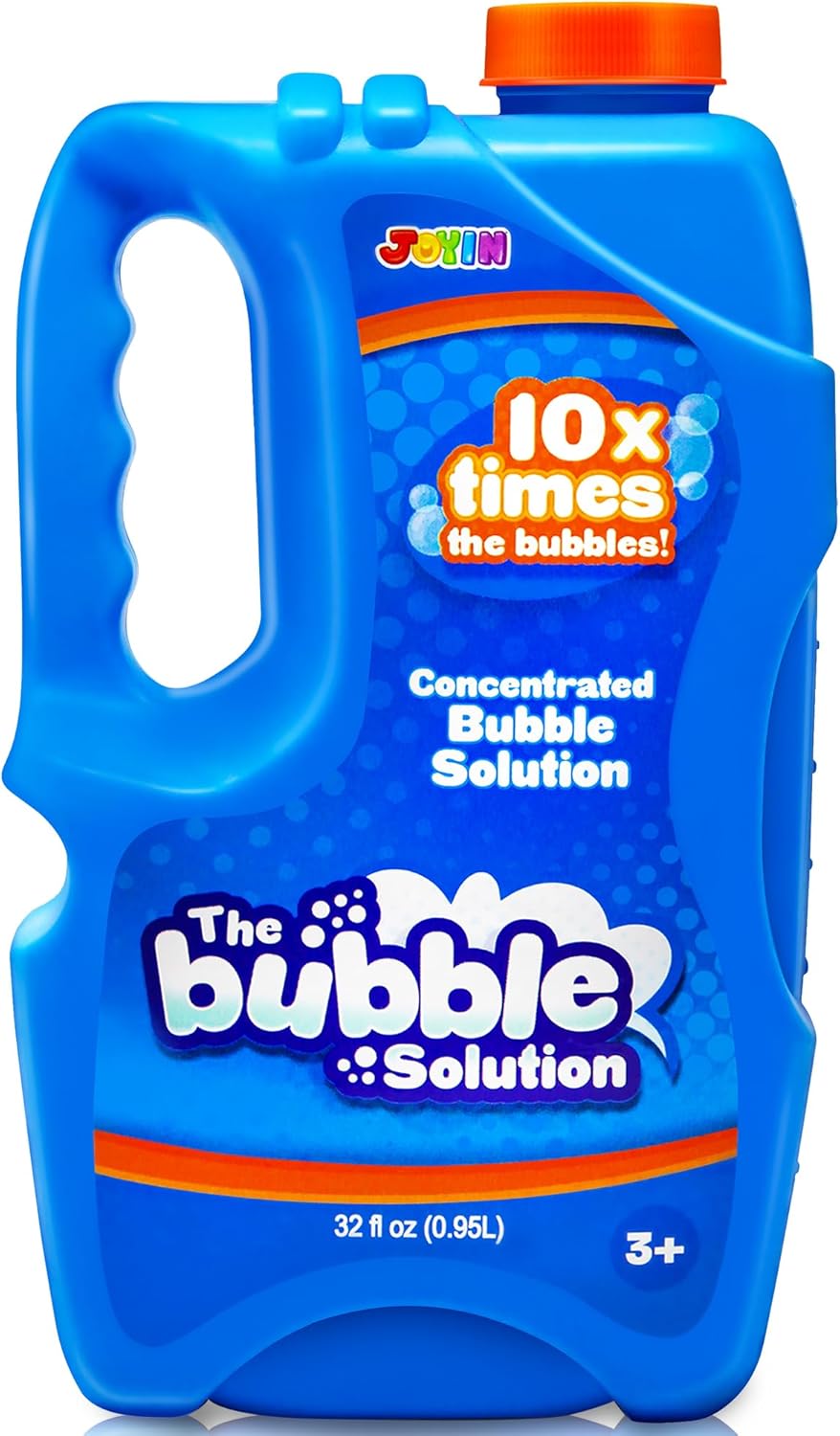 HotJOYIN 32 OZ Concentrated Bubble Solution for Bubble Machines (Up to 2.5 Gallons), Concentrated Solution Refills for Machine, Wands, Blower, Easter, Kids, Parties