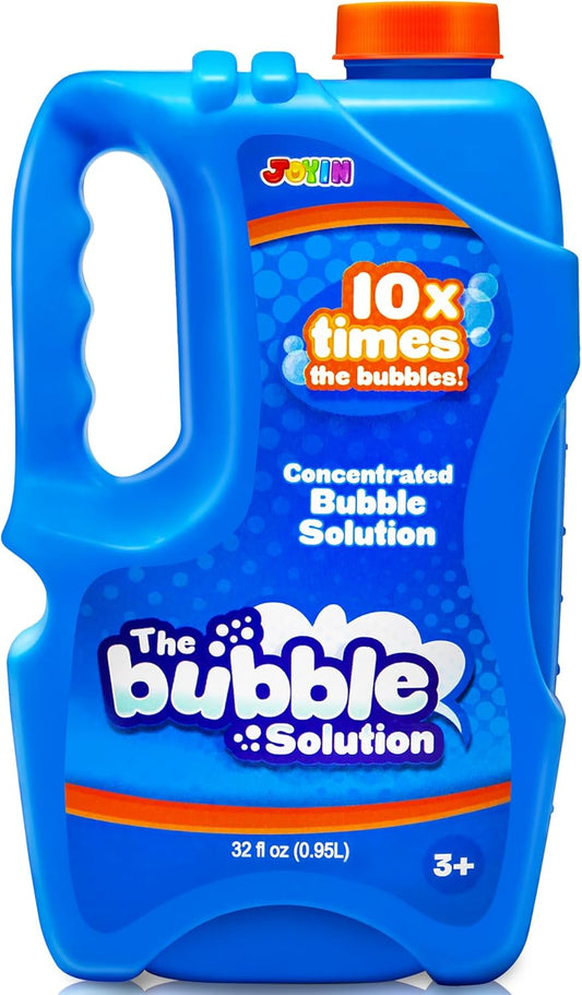 HotJOYIN 32 OZ Concentrated Bubble Solution for Bubble Machines (Up to 2.5 Gallons), Concentrated Solution Refills for Machine, Wands, Blower, Easter, Kids, Parties