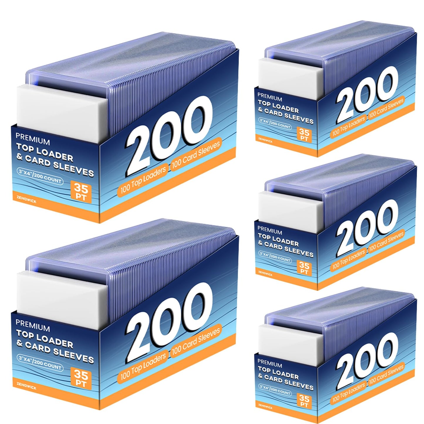 Hot 200 Card Sleeves Top Loaders for Cards, 3" x 4" Hard Plastic Toploaders, Baseball Card Protectors, Trading Card Holder for Football Sports Cards (100 Toploaders + 100 Penny Sleeves)