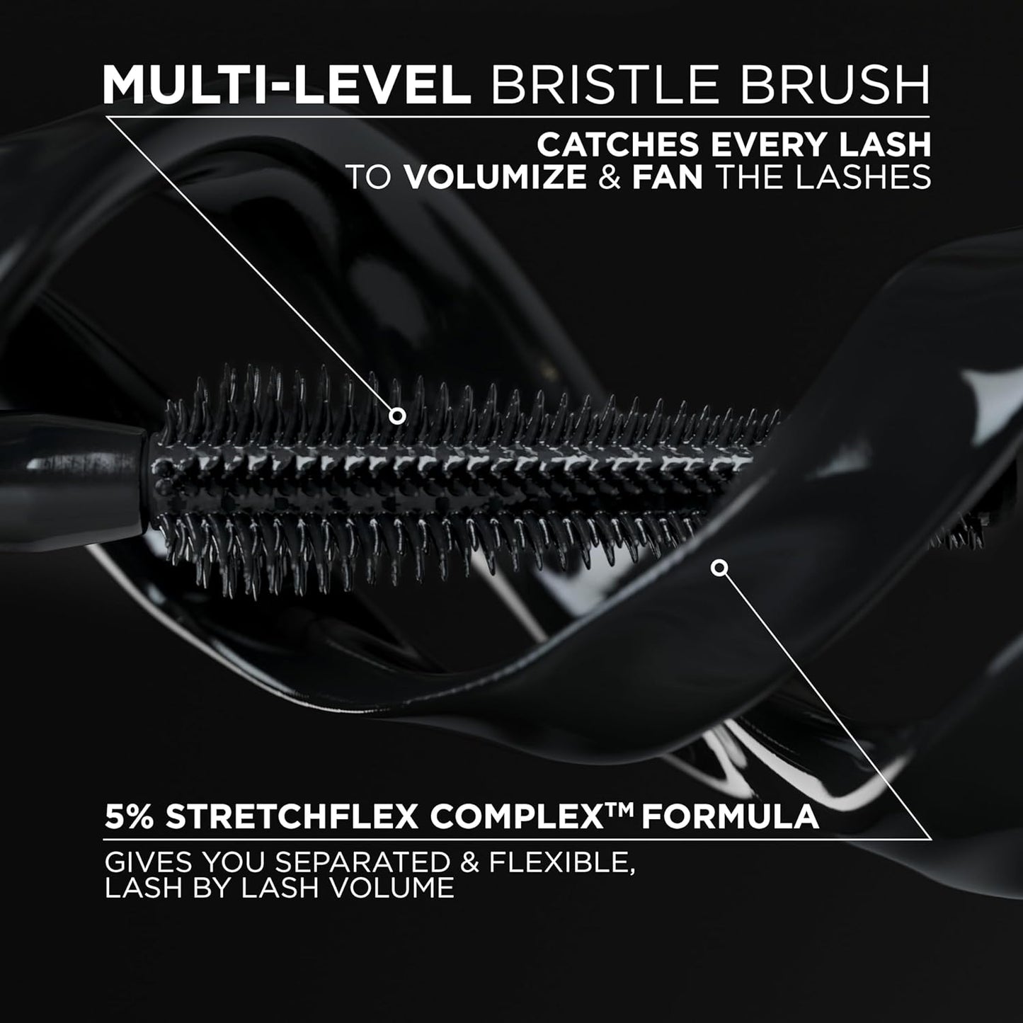 HotL'Oreal Paris Voluminous Panorama Mascara, Volumizing and Lengthening Mascara, Washable Longwear and Smudge Resistant Make Up, Blackest Black, 0.33 Fl Oz