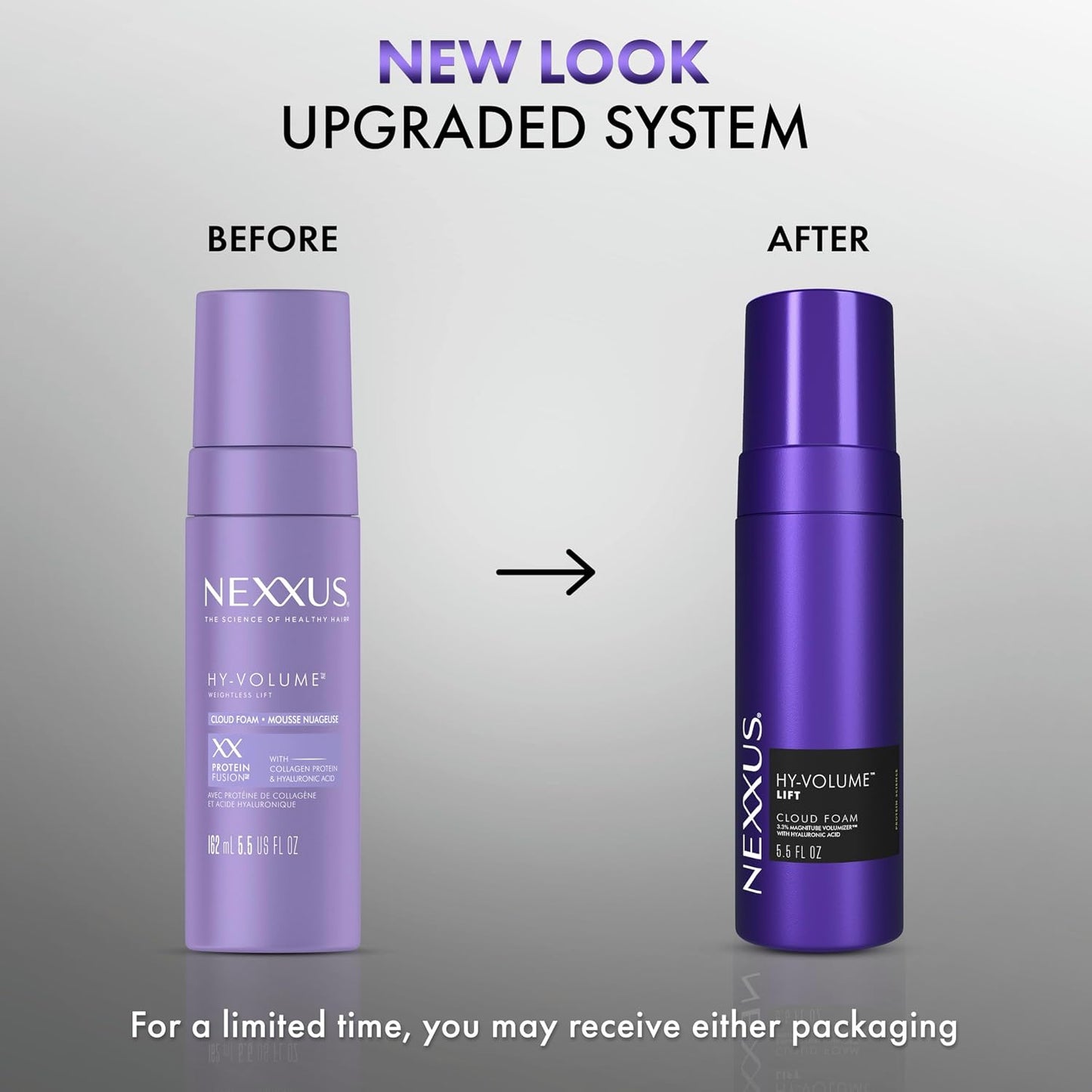 HotNexxus Hy-Volume Cloud Foam Hair Foam for Lift and Volume For Flat & Limp Hair Hair Styling Foam Powered by Magnitube Volumizer Technology with Hyaluronic Acid 5.5 fl oz