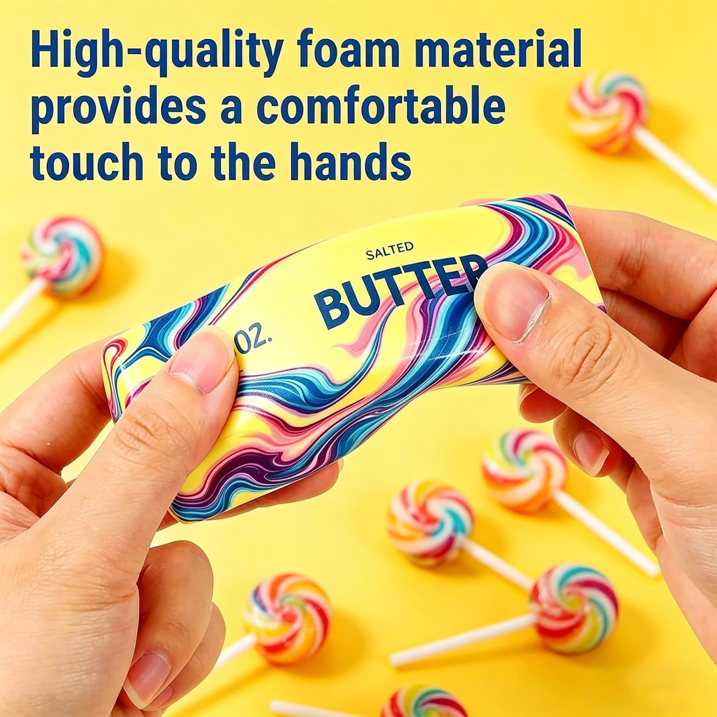 Hot2 Packs Slow Rising Butter Squishy, Squishies Butter Squeeze Toys Pack Sensory Stress Relief Soft & Stretchy Fidget Toy for Party Favors Squishy Butter