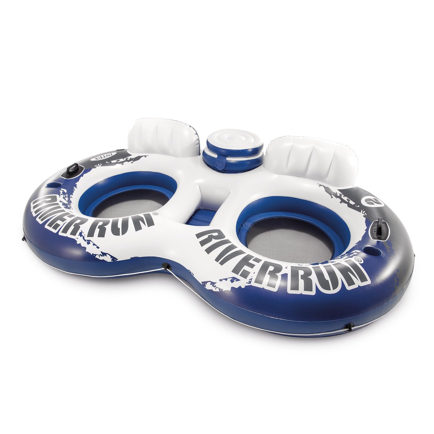 HotINTEX 56843EP River Run 1 Pro Inflatable Floating Lounge: GoPro/Phone Mount – Built-in Cup Holder and Storage Compartment – Durable Grab Handles – Easy-to-Use Connectors – 220lb Weight Capacity
