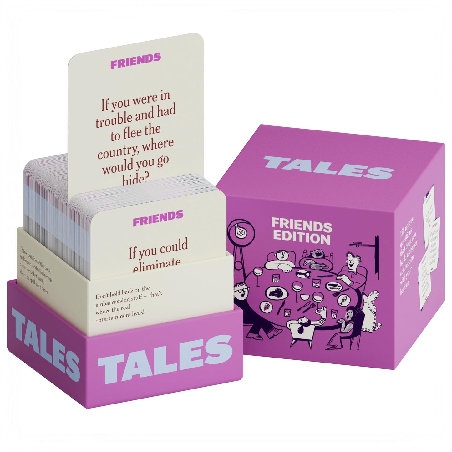 HotTALES 150 Conversation Cards, Perfect for Dinners, Road Trips, Classrooms & Game Nights, Gifts & Gatherings, Conversation Starters to Spark Creativity (Family Edition)
