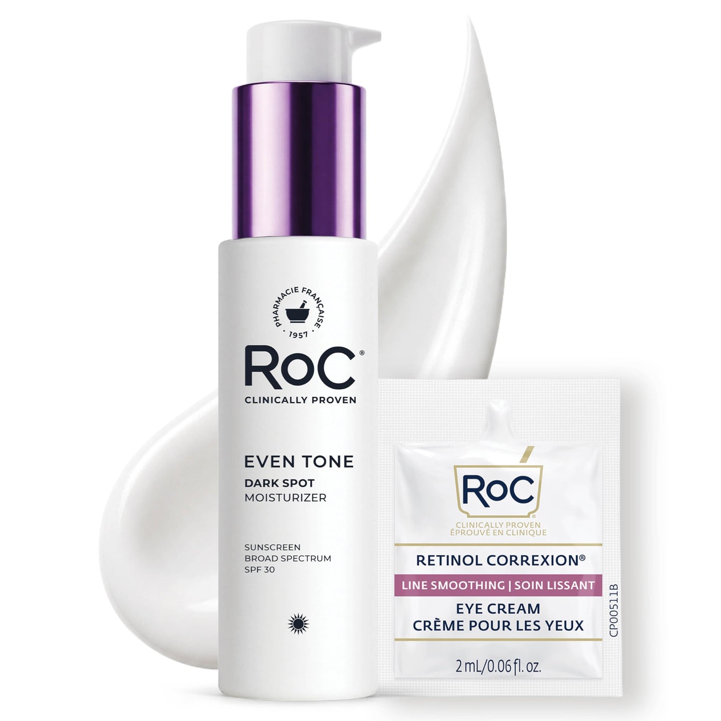 HotRoC Multi Correxion 5 in 1 Chest Neck Face Moisturizer Face Cream with SPF 30 for Visible Wrinkle and Neck Firming and Tightening, Oil Free Skin Care, 1.7 oz (Packaging May Vary)