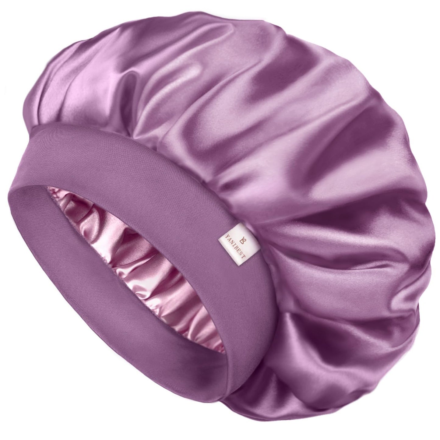 HotYANIBEST Soft Satin Bonnet for Men Women, Sleep Cap to Maintain Moisture | Unisex Double Layer, Bonnet for Sleeping, Protect Hair, Natural Wave, Curly Coily, Reduce Frizz, Adjustable Sleep Hat