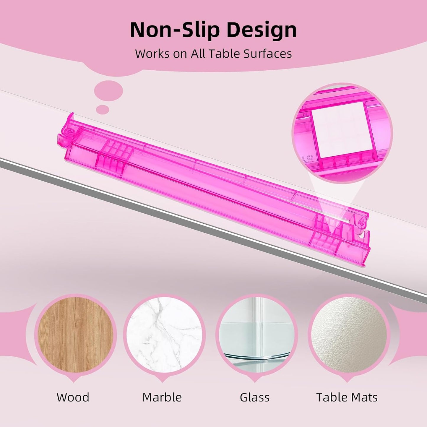 HotNon-Slip Mahjong Racks with Pushers, 4-Pack Clear Acrylic Racks, American Mahjong Accessories, Gift-Ready Mahjong Gifts (Clear)