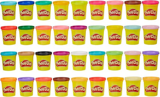 HotPlay-Doh Modeling Compound 36-Pack Case of Colors, Non-Toxic, 3 Oz Cans of Assort. Colors, Back to School Classroom Supplies, Preschool Toys, Ages 2+ (Amazon Exclusive)