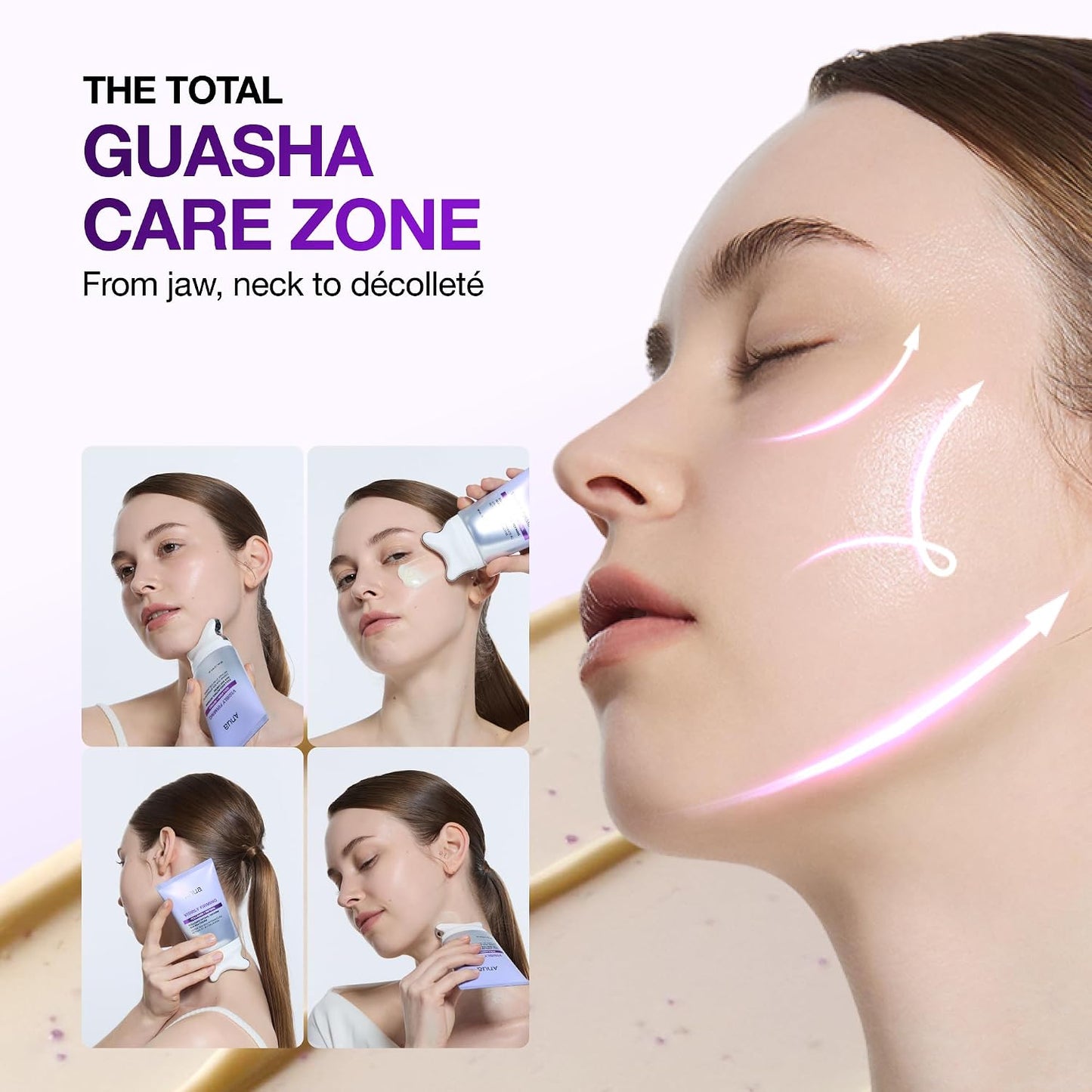 HotANUA Collagen Retinol Refining Gua Sha Cream, Neck Cream For Lifting & Firming, Jawline to Décolleté, Daily Moisturizer, Fine Line Care, Neck Massager, Korean Skin Care, 2.7fl.oz
