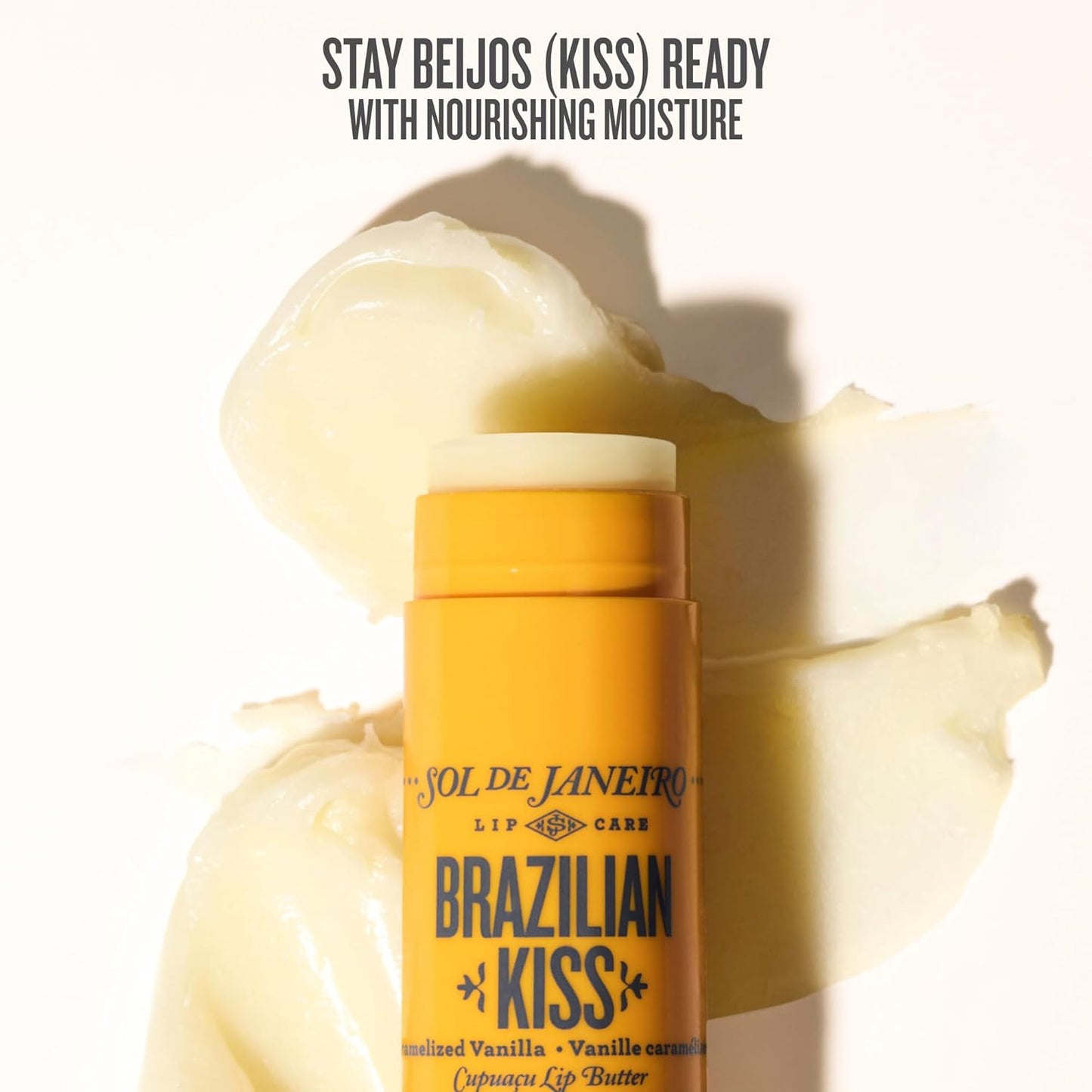 HotSol de Janeiro Brazilian Kiss Hydrating Lip Butter Balm | Vanilla Lip Balm | Vegan Formula
