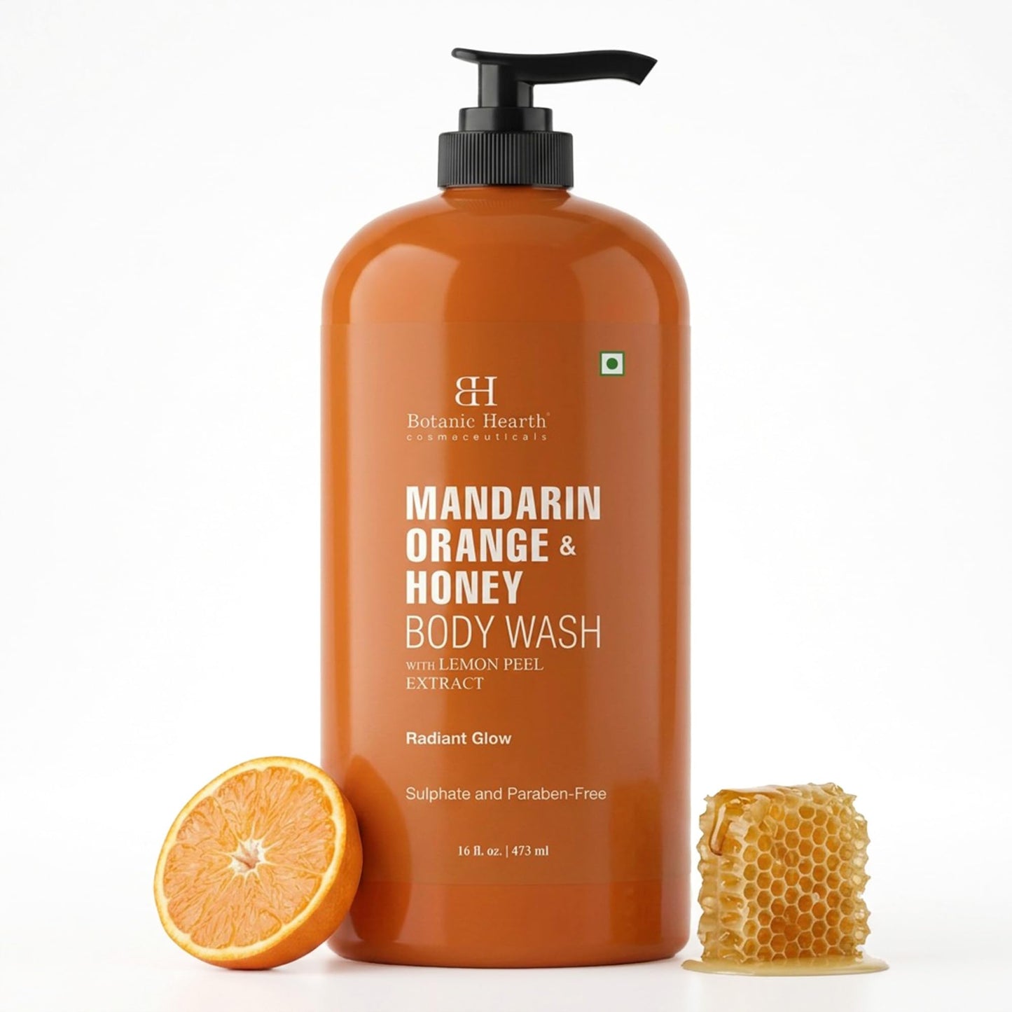 HotBotanic Hearth Tea Tree Body Wash, 16 Fl Oz (473 ml) Pack of 2 | With Tea Tree Oil, Peppermint & Sea Buckthorn | Gently Cleanses, Refreshes & Nourishes Skin | Sulfate & Paraben Free | For Men & Women