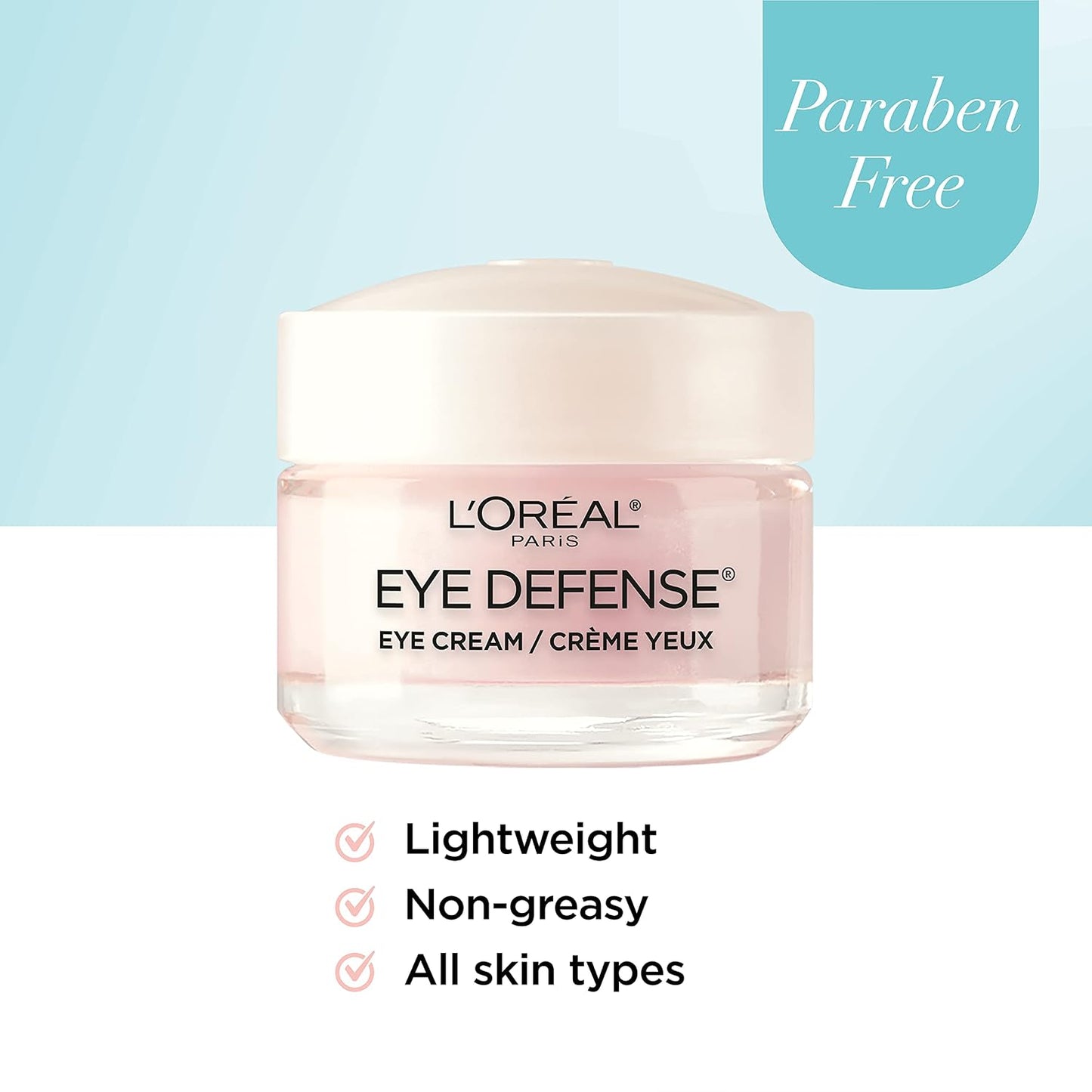 HotL'Oreal Paris Dermo-Expertise Eye Defense Eye Cream with Caffeine and Hyaluronic Acid 0.5 oz