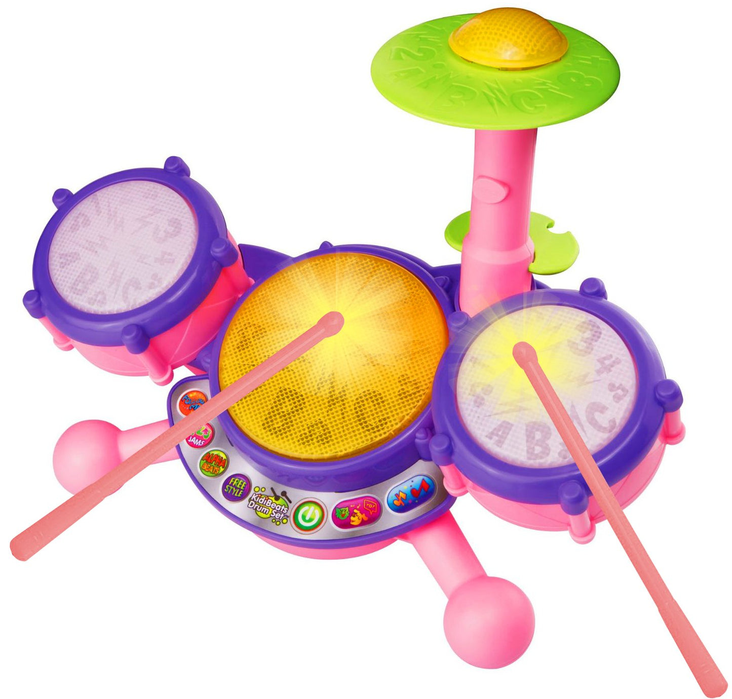 HotVTech KidiBeats Drum Set (Frustration Free Packaging), Orange