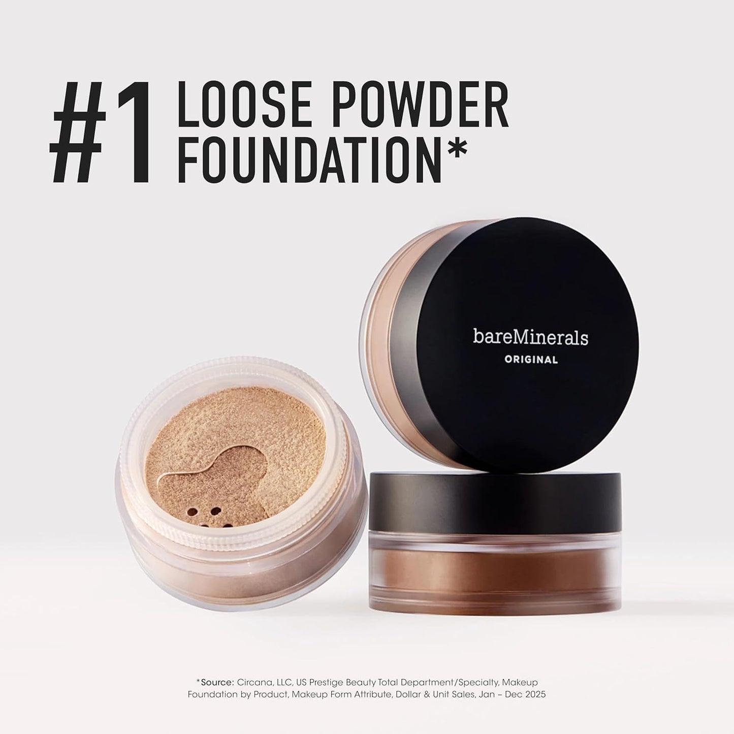 HotbareMinerals Original Loose Powder Foundation SPF 15 - Powder Face Makeup with Added Sun Protection - Sheer to Full Coverage Foundation