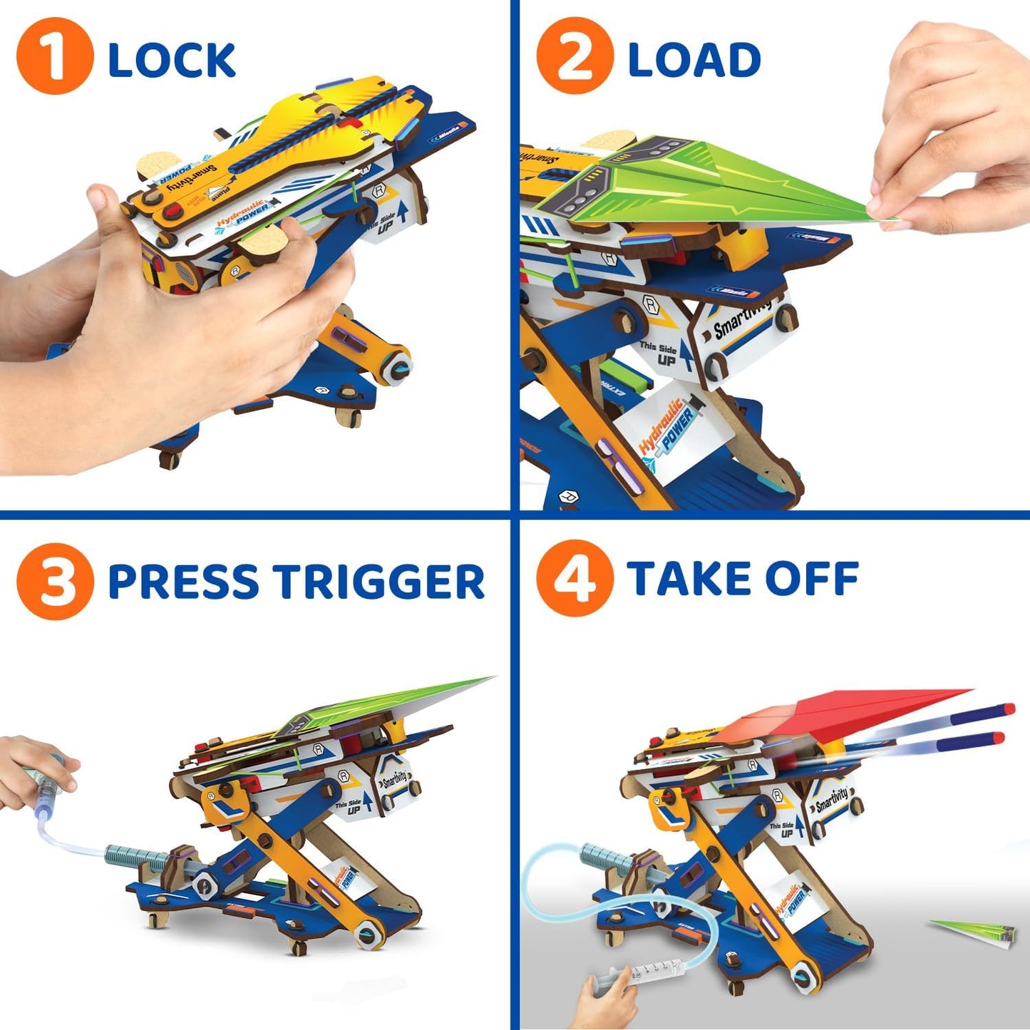 Hot Smartivity DIY 2in1 Hydraulic Paper Airplanes & Darts Launcher STEM Toy for Kids Ages 6-14 Years I Birthday Gifts for Smart Kids | Science Kit for Boys & Girls 6, 8,10,12,14 Years Old