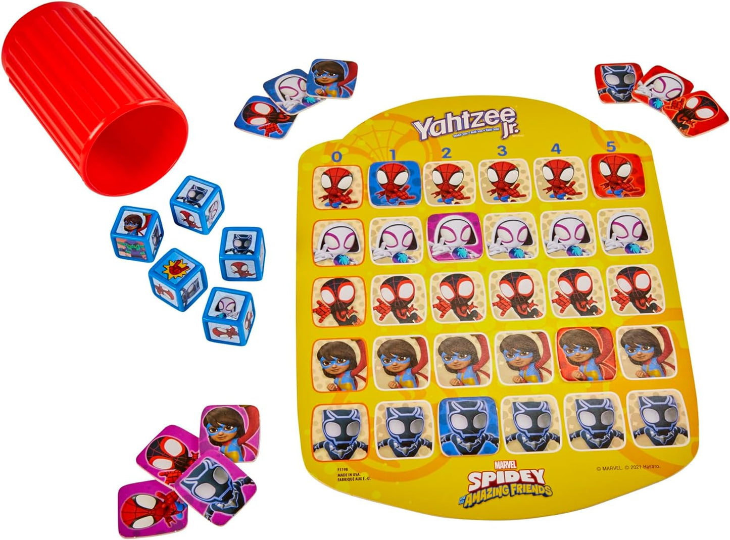 Hot Hasbro Gaming Spidey and His Amazing Friends Yahtzee Jr.Marvel Edition Board Game for Kids, Ages 4 and Up (Amazon Exclusive)