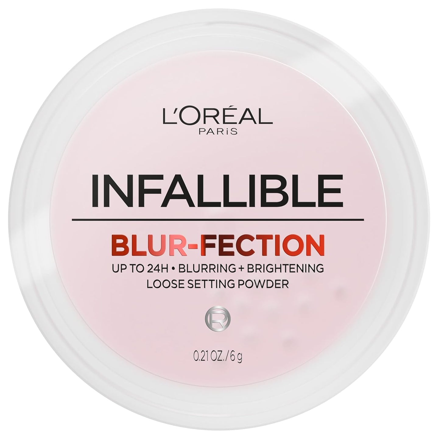 HotL'Oreal Paris Infallible Blur-fection Longwear Loose Setting Powder, Blurring Face Powder With Up to 24HRs of Wear, Brightening Light Pink, 1 Kit