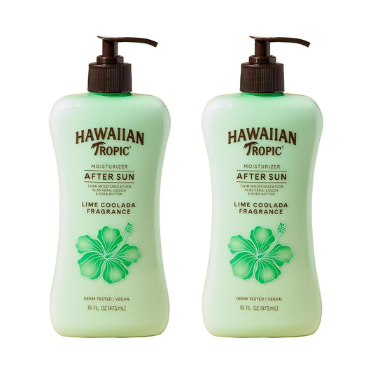 HotHawaiian Tropic Lime Coolada After Sun Lotion | After Sun Care, Skin Care, Daily Moisturizing Lotion with Aloe, Cocoa Butter & Shea Butter, 16 Fl Oz each Twin Pack