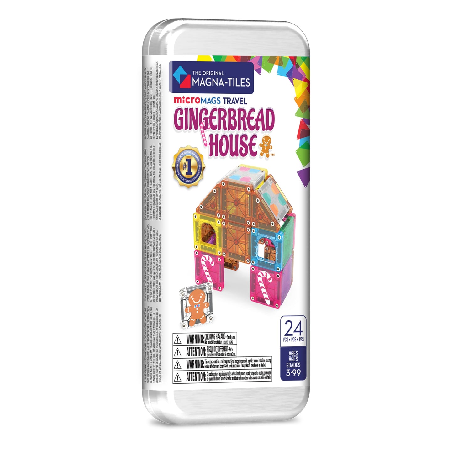 HotMAGNA-TILES microMAGS 26-Piece Travel Magnetic Construction Set – Bold Colors, The Original Magnetic Building Brand