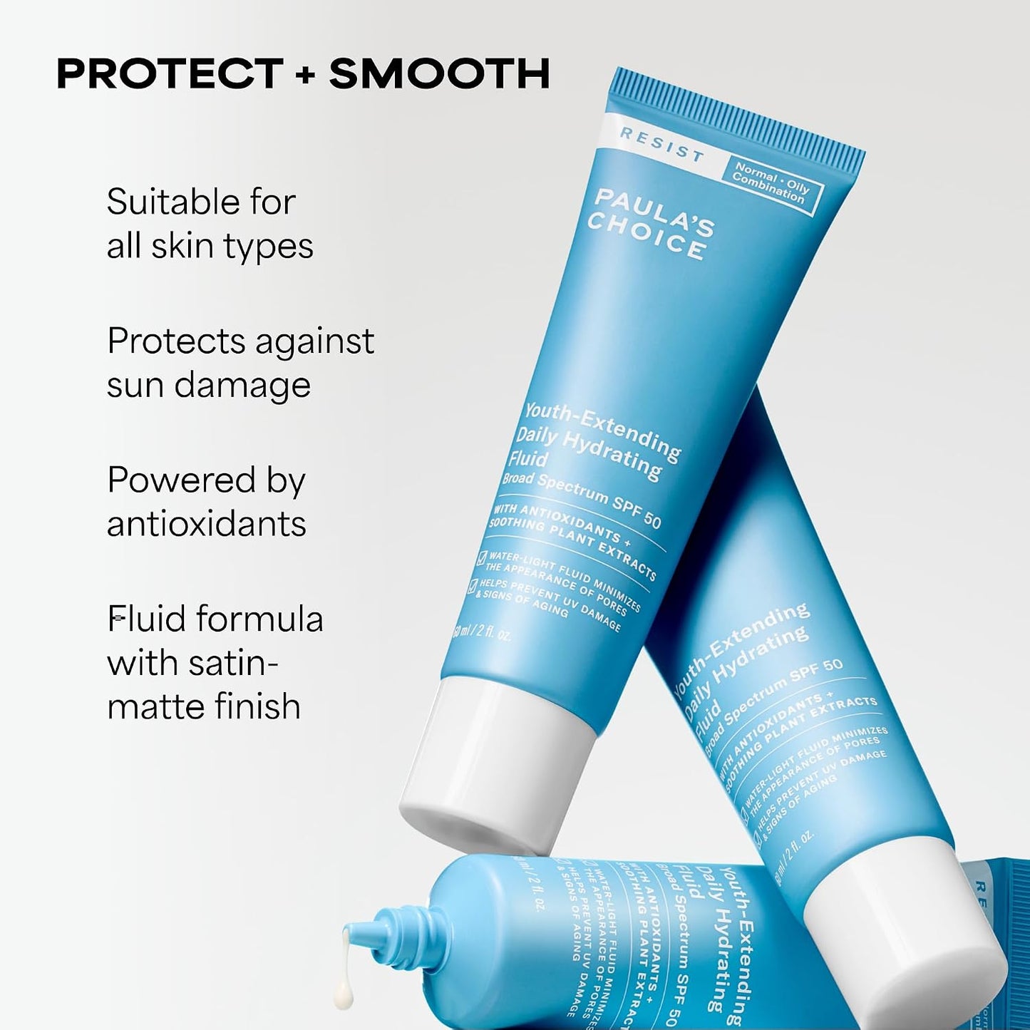 HotPaula's Choice RESIST Daily Hydrating Fluid Face Moisturizer with SPF 50 Sunscreen, Face Sunscreen for Oily Skin, Chamomile & Vitamin E, UVA/UVB Protection, Fragrance-Free, TSA Friendly