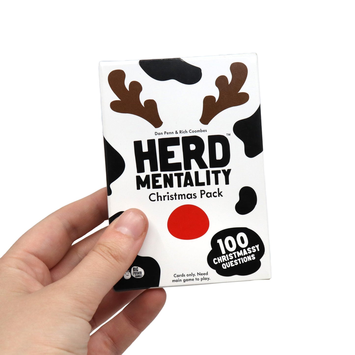 HotHerd Mentality Udderly Funny Family Board Game, Ages 10+ | Think the Same to Win, Easy & Fun for Big Groups, 4-20 Players, Kids & Adults, Dodge the Pink Cow, Summer Camp Games