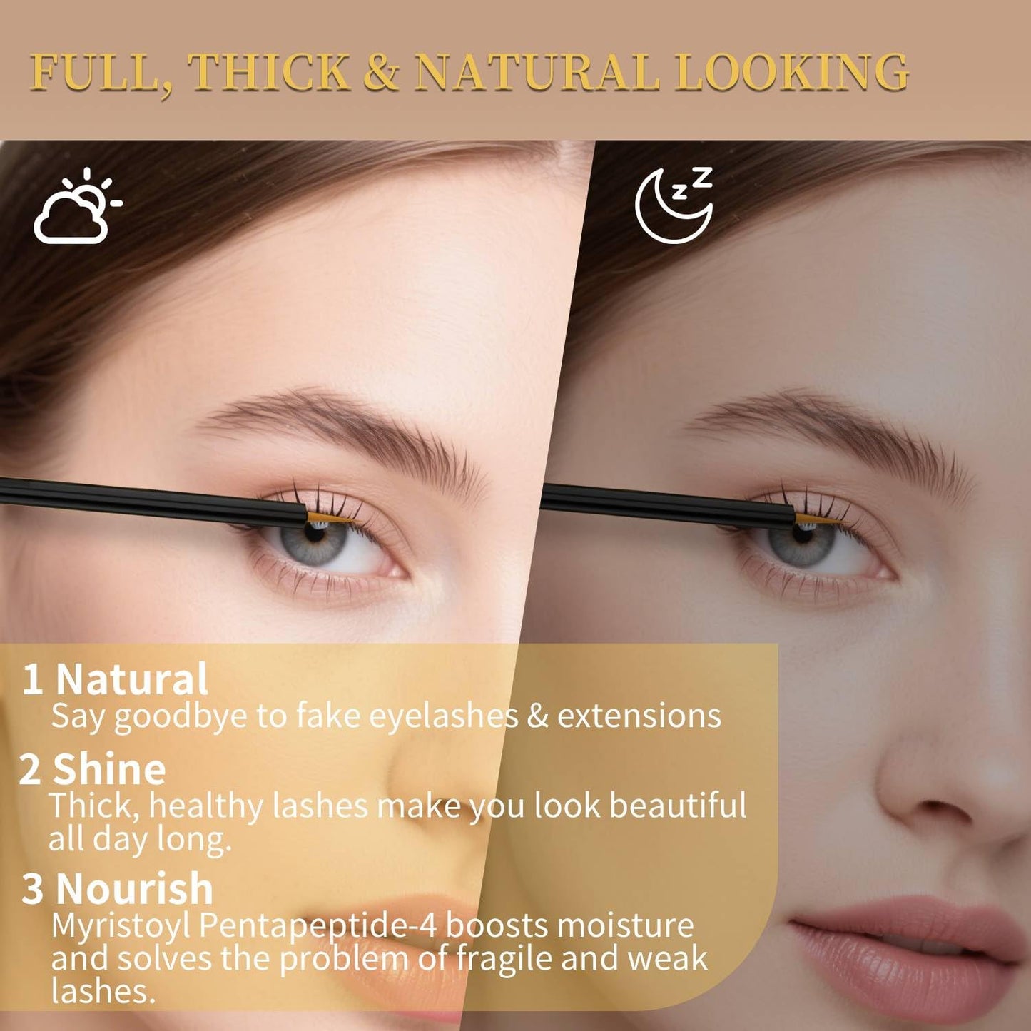 HotLash Serum for Eyelash Growth, Premium Lash Enhancing Serum with Advanced Formula Volumizing Longer Fuller and Thicker Looking Lashes, Eyelash Growth for Sensitive Eyes (5 mL)