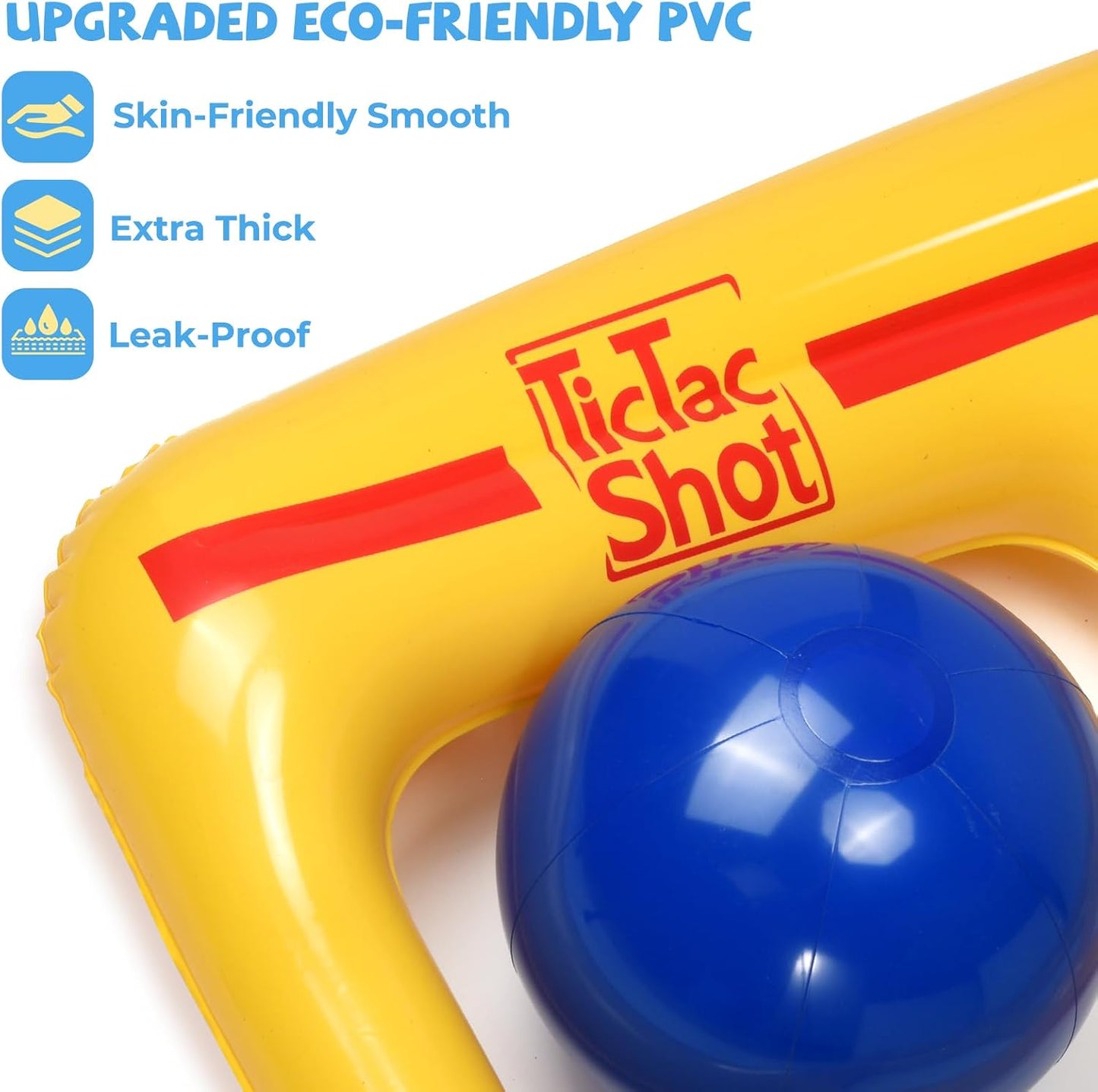 Hot TicTac Shot Pool Toys Games Set- Tic Tac Toe Inflatable Pool Toy with 10 Balls - for Adults Teens Kids 2-10 Players