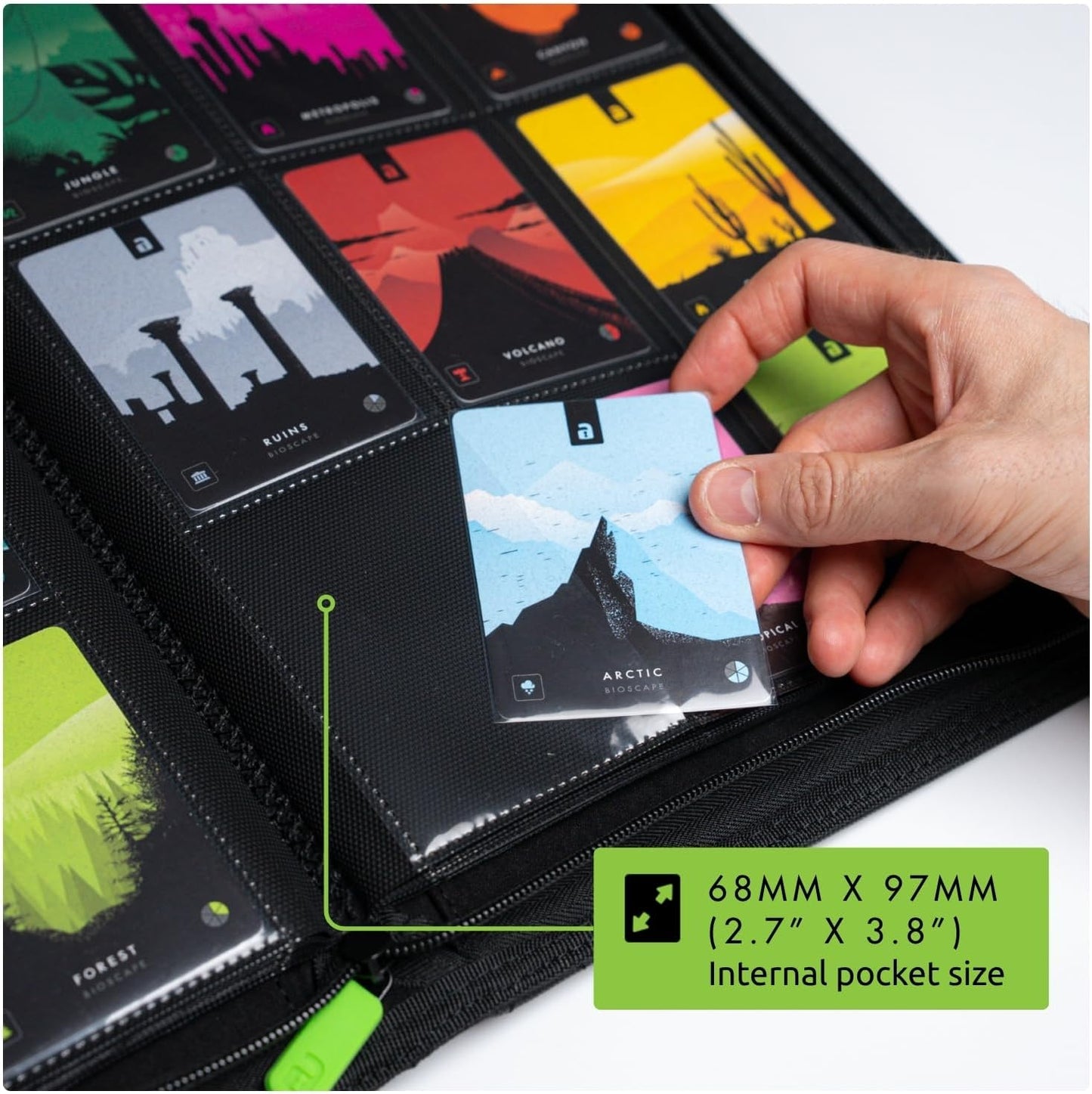 Hot Vault X 9 Pocket Zip Trading Card Binder 360 Cards Exo-Tec (Red) | Holds 360 standard-size TCG cards in 20 side-loading 9-pocket pages. Padded, water-resistant Exo-Tec cover.