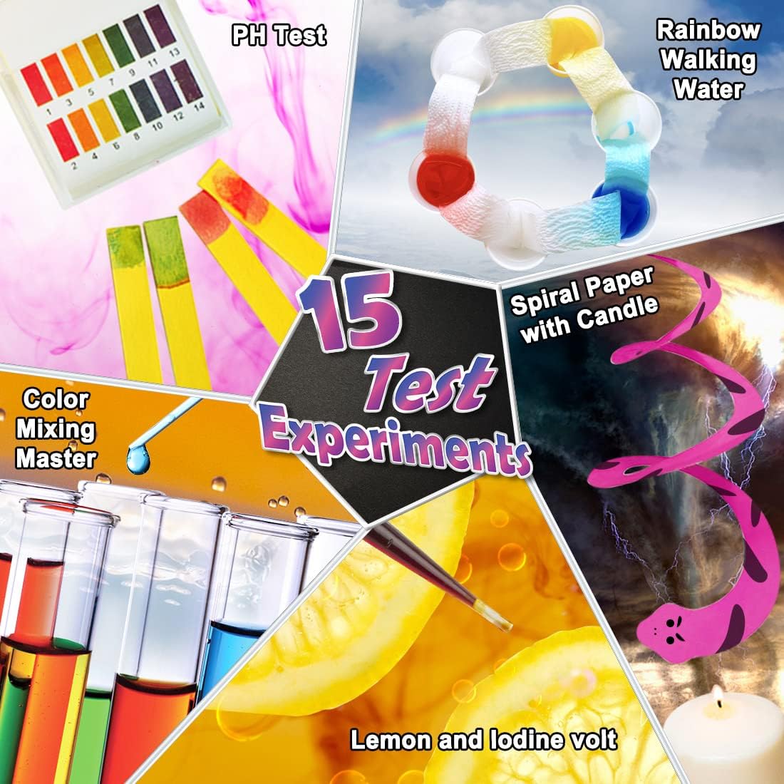 HotUNGLINGA 70 Lab Experiments Science Kits for Kids Educational Scientist Toys Birthday Gifts Idea for Girls Boys, Chemistry Set, Erupting Volcano, Fruit Circuits, S.T.E.M Activities Science Project