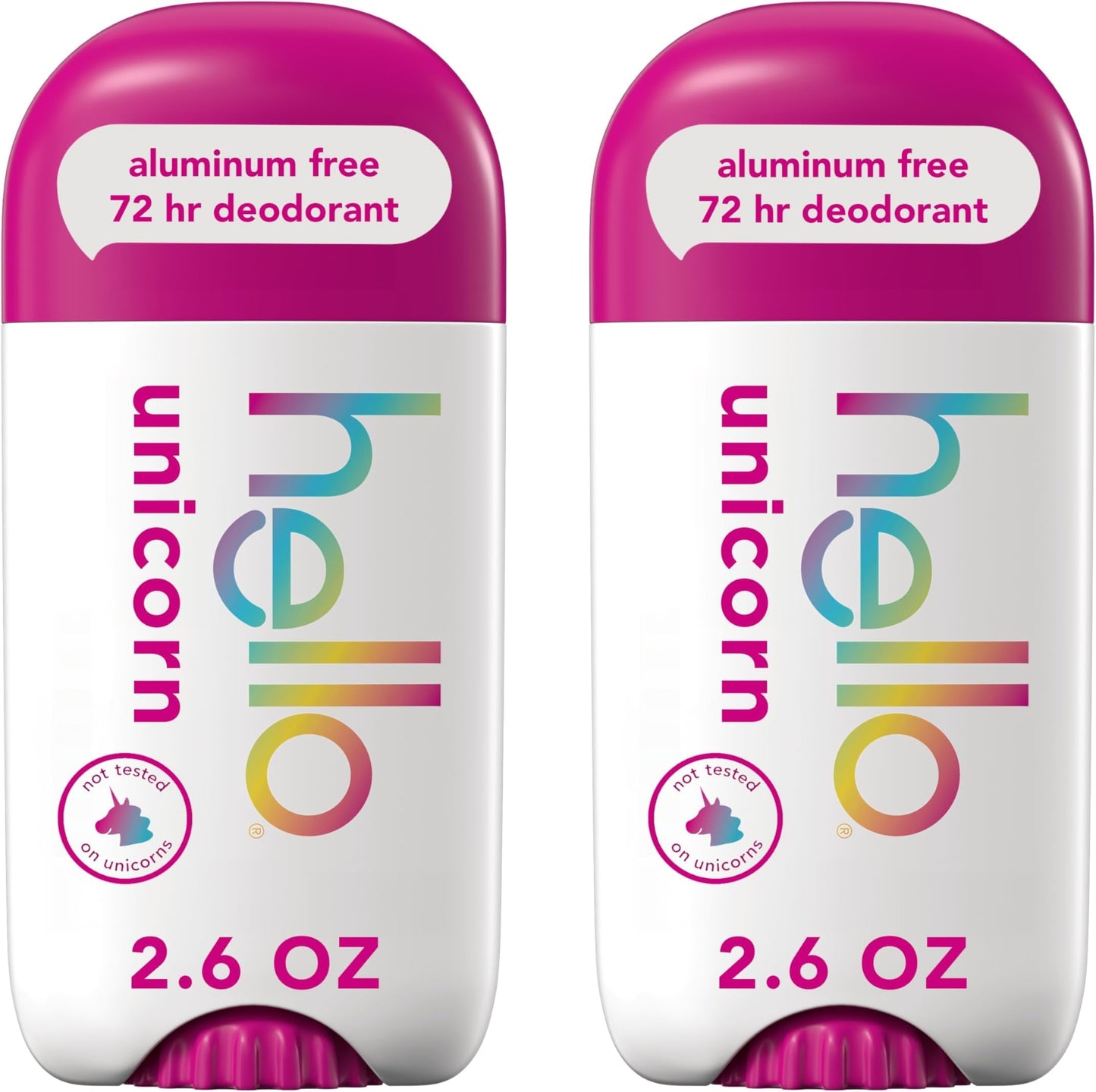Hothello Unicorn Aluminum Free Deodorant for Women, Girls, Safe for Kids, Dermatologically tested, Natural Fragrance, 2 Pack